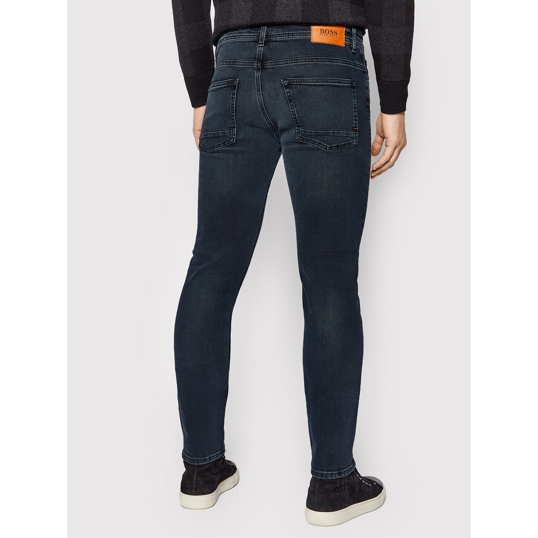 Boss Jeans hlače Delaware 50457253 Mornarsko modra Slim Fit - Pepit.si