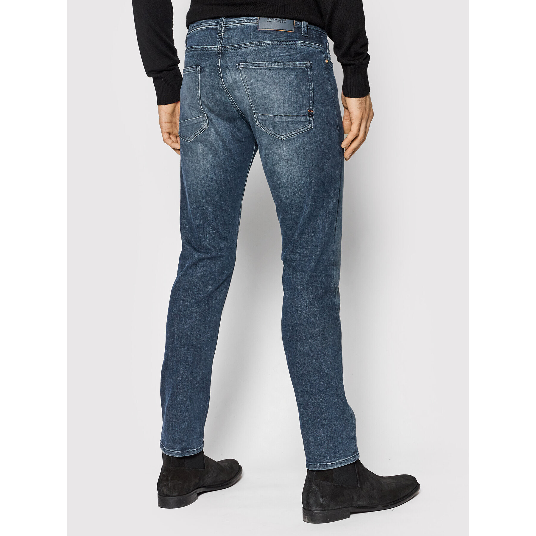 Boss Jeans hlače Delaware 50463426 Mornarsko modra Slim Fit - Pepit.si