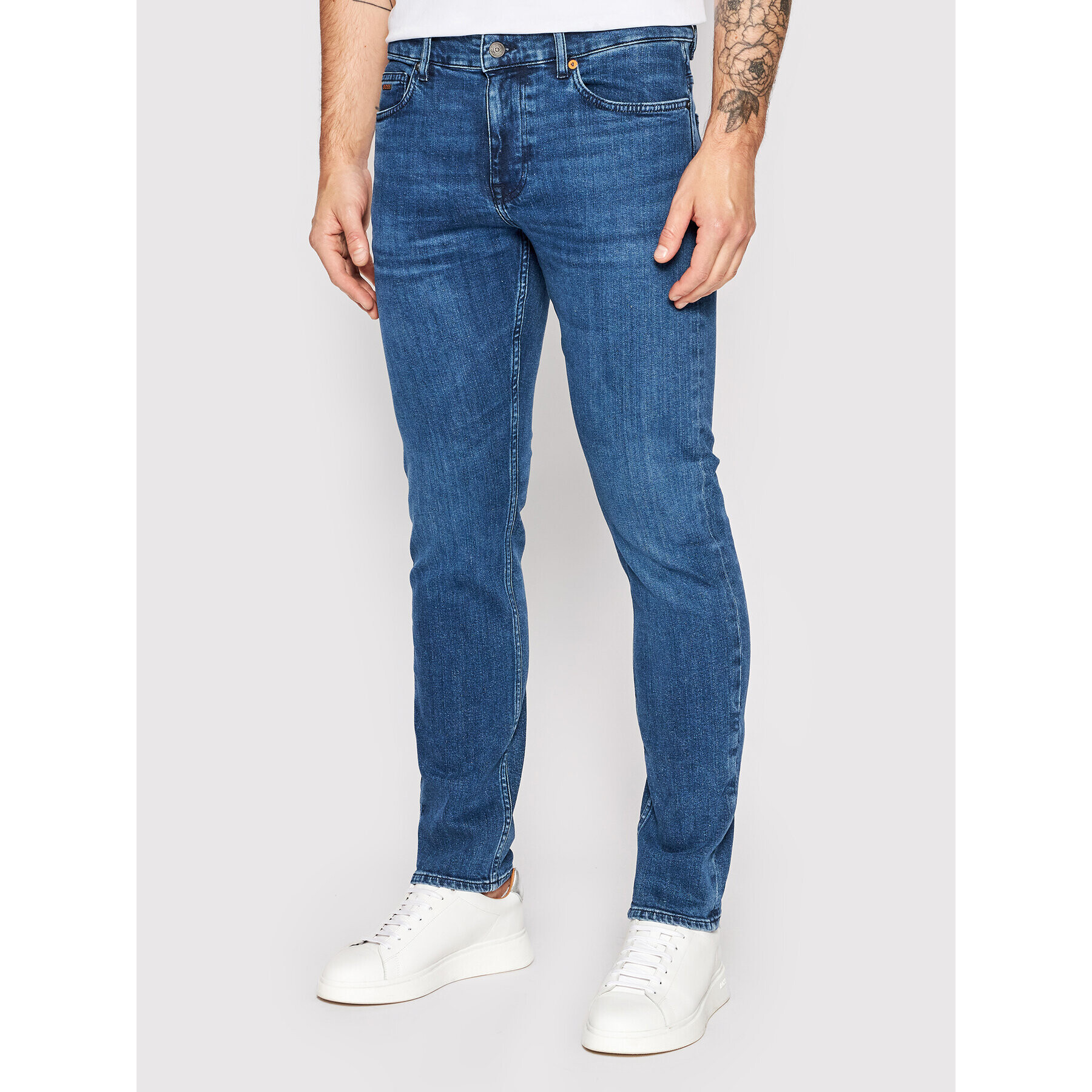 Boss Jeans hlače Delaware 50470097 Modra Slim Fit - Pepit.si