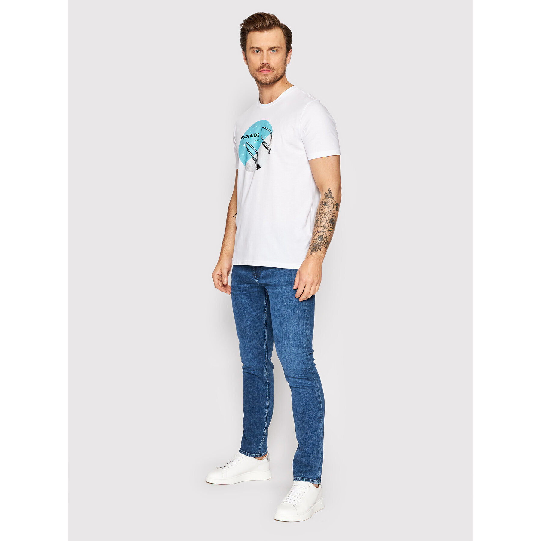 Boss Jeans hlače Delaware 50470097 Modra Slim Fit - Pepit.si