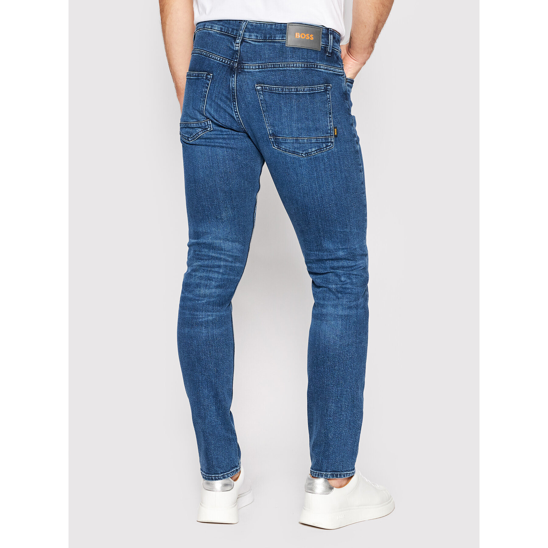 Boss Jeans hlače Delaware 50470097 Modra Slim Fit - Pepit.si