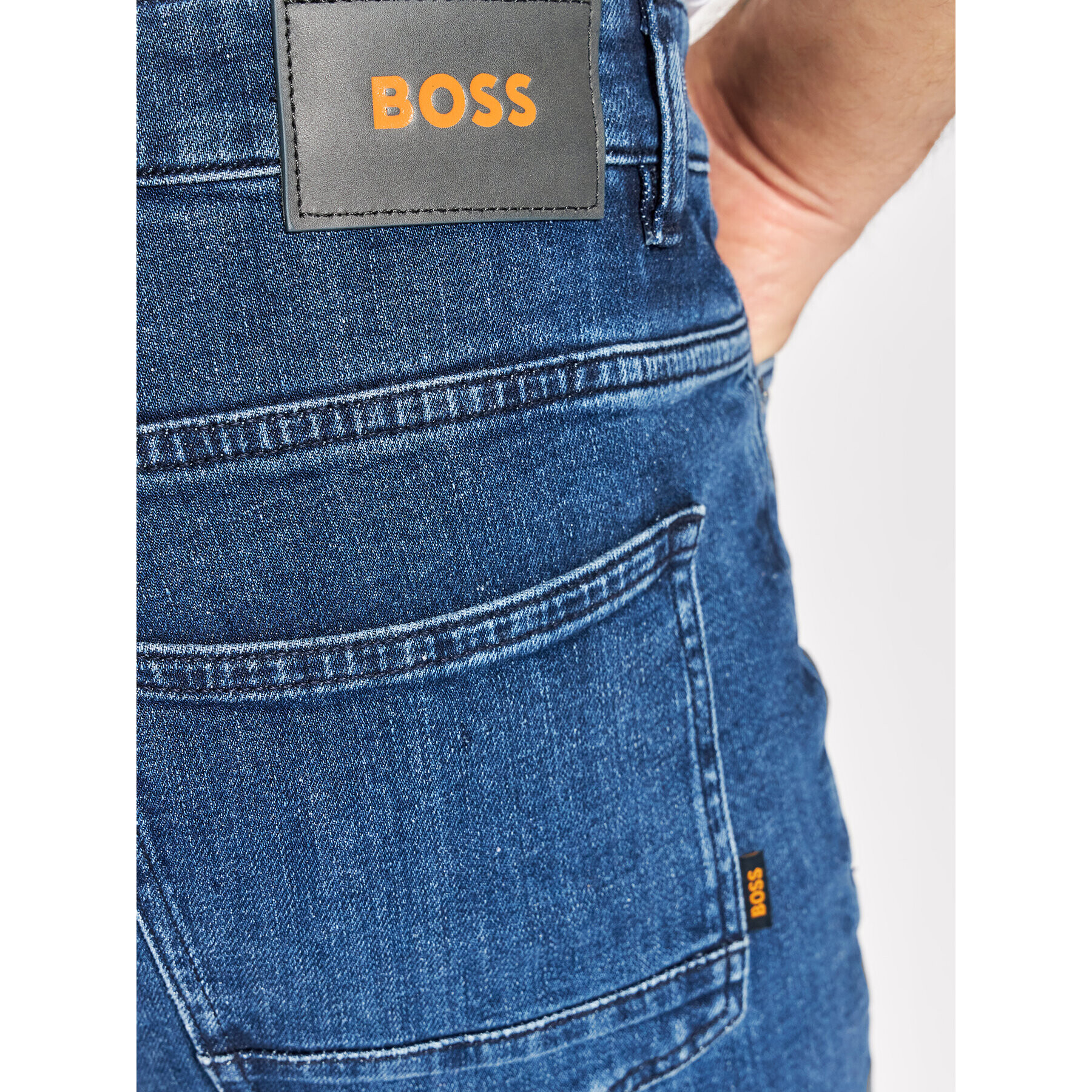 Boss Jeans hlače Delaware 50470097 Modra Slim Fit - Pepit.si