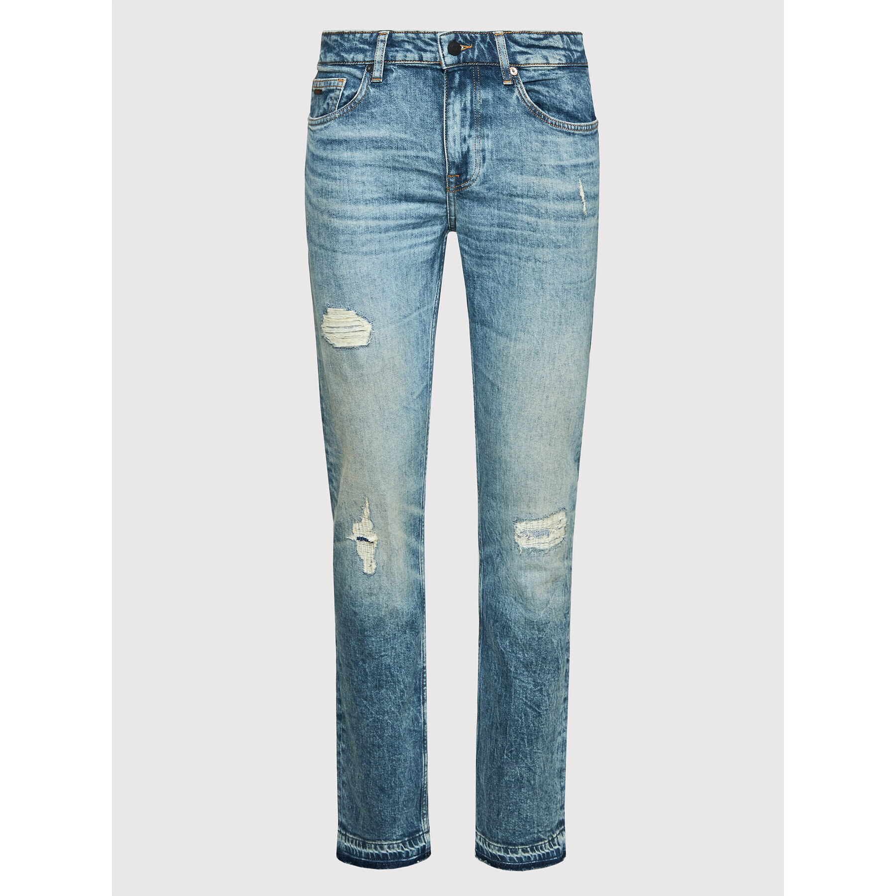 Boss Jeans hlače Delaware 50473043 Modra Slim Fit - Pepit.si