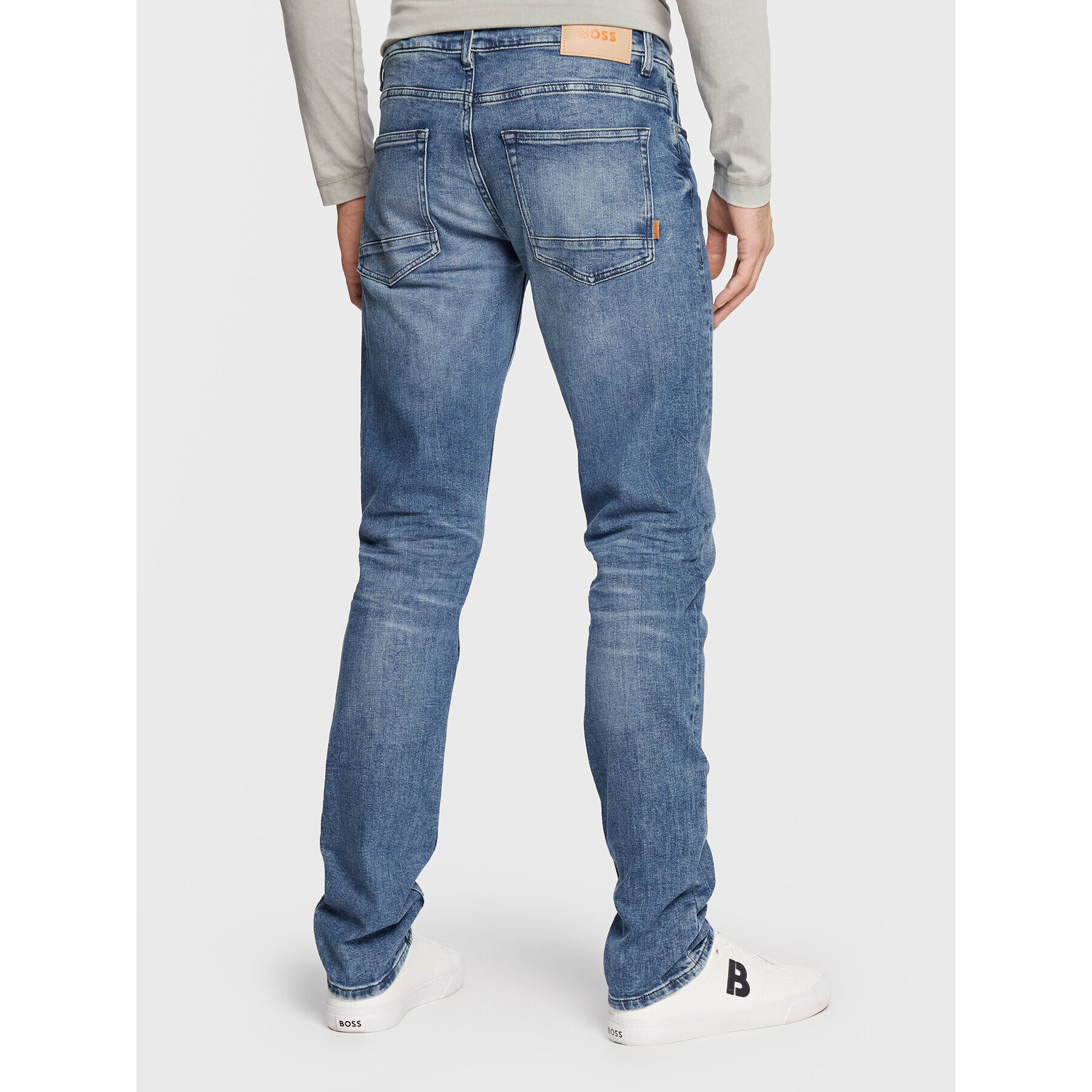 Boss Jeans hlače Delaware 50477927 Modra Slim Fit - Pepit.si