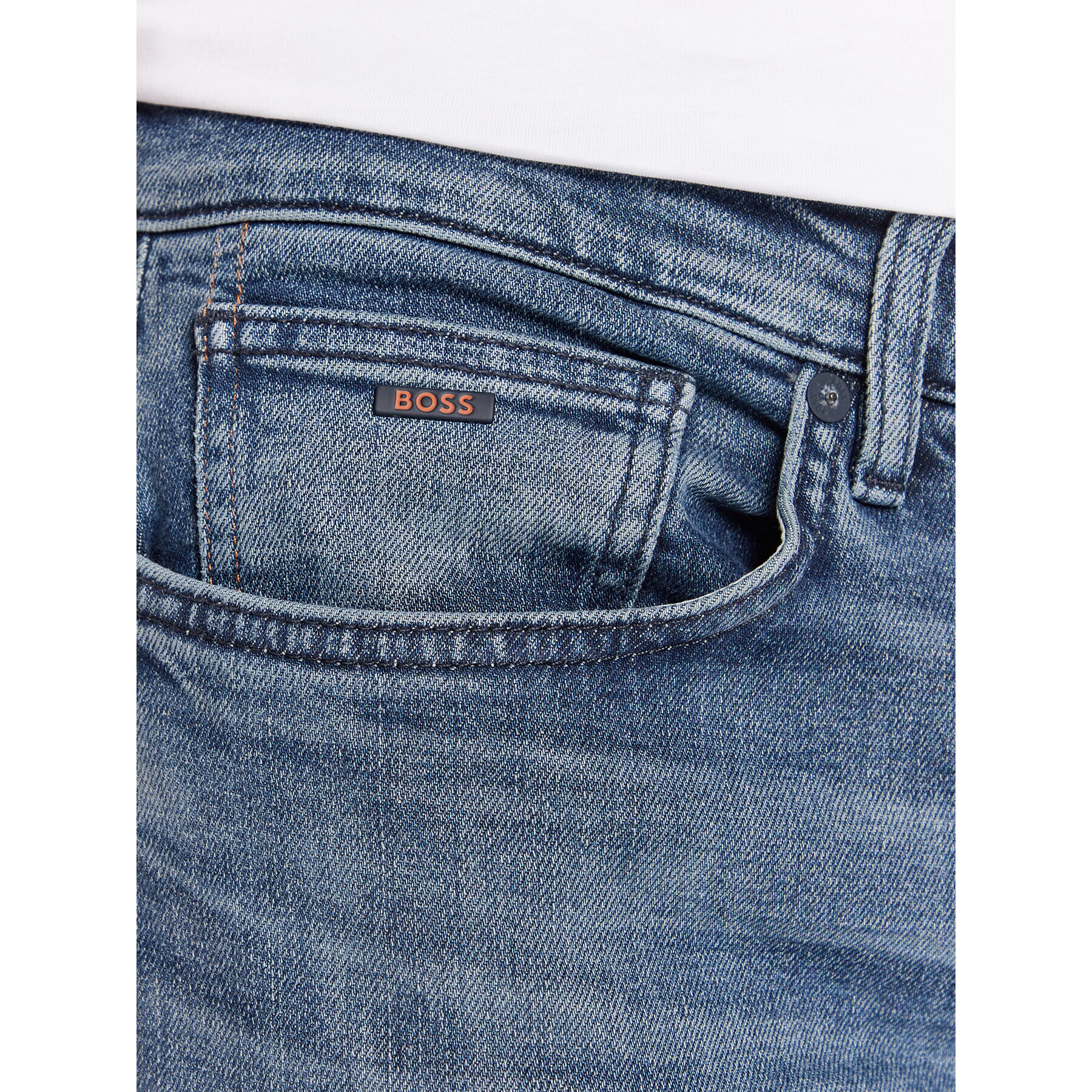 Boss Jeans hlače Delaware 50480228 Modra Slim Fit - Pepit.si