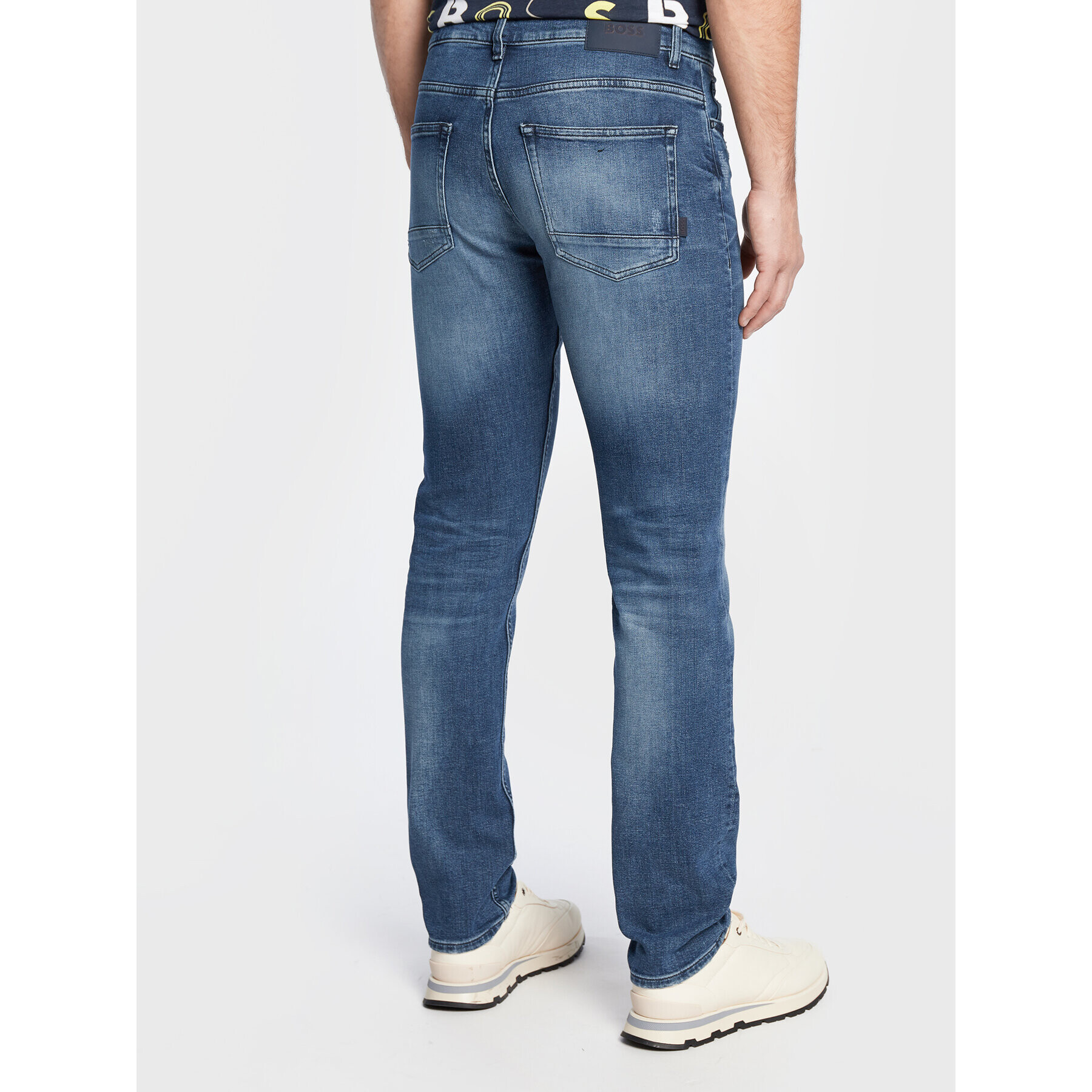 Boss Jeans hlače Delaware 50480255 Modra Slim Fit - Pepit.si