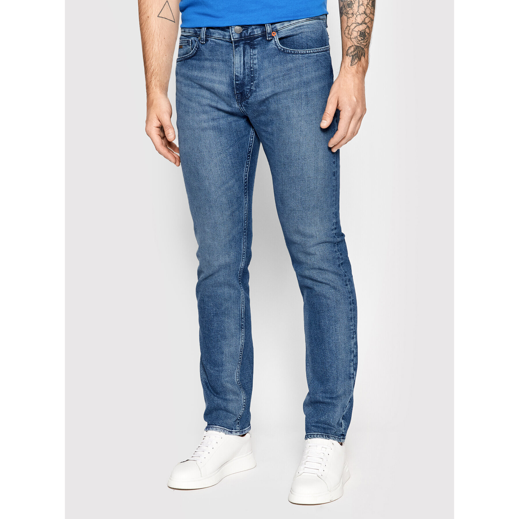 Boss Jeans hlače Delaware BC-L-C 50468638 Modra Slim Fit - Pepit.si