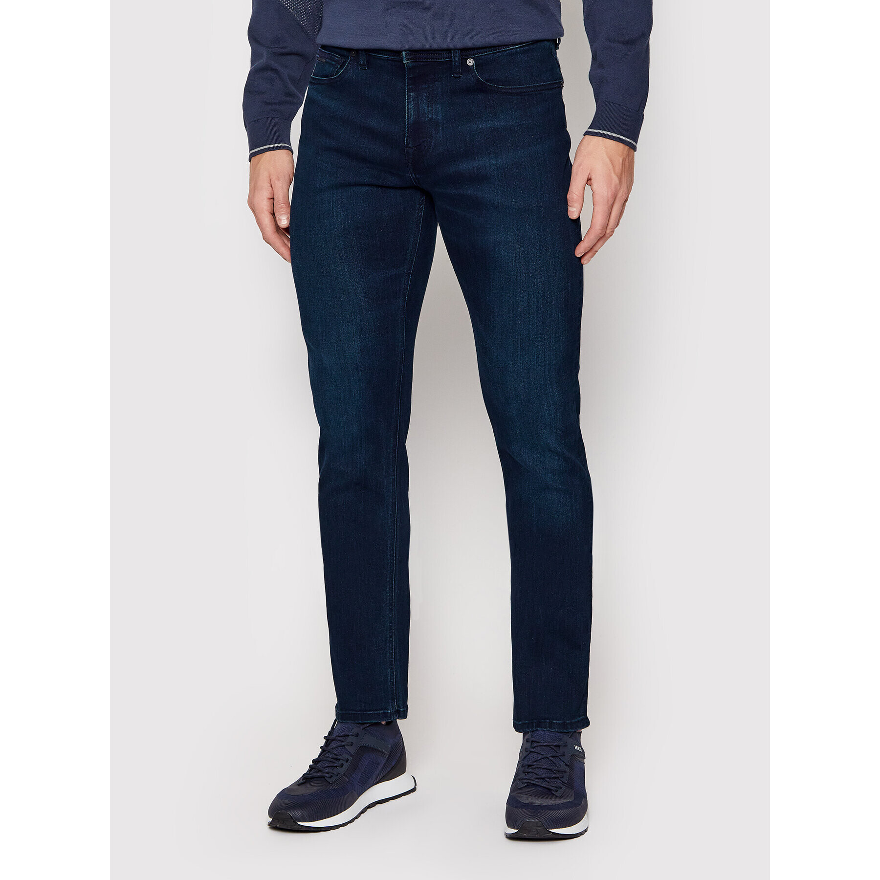 Boss Jeans hlače Delaware Bc-L-P 50458351 Mornarsko modra Slim Fit - Pepit.si