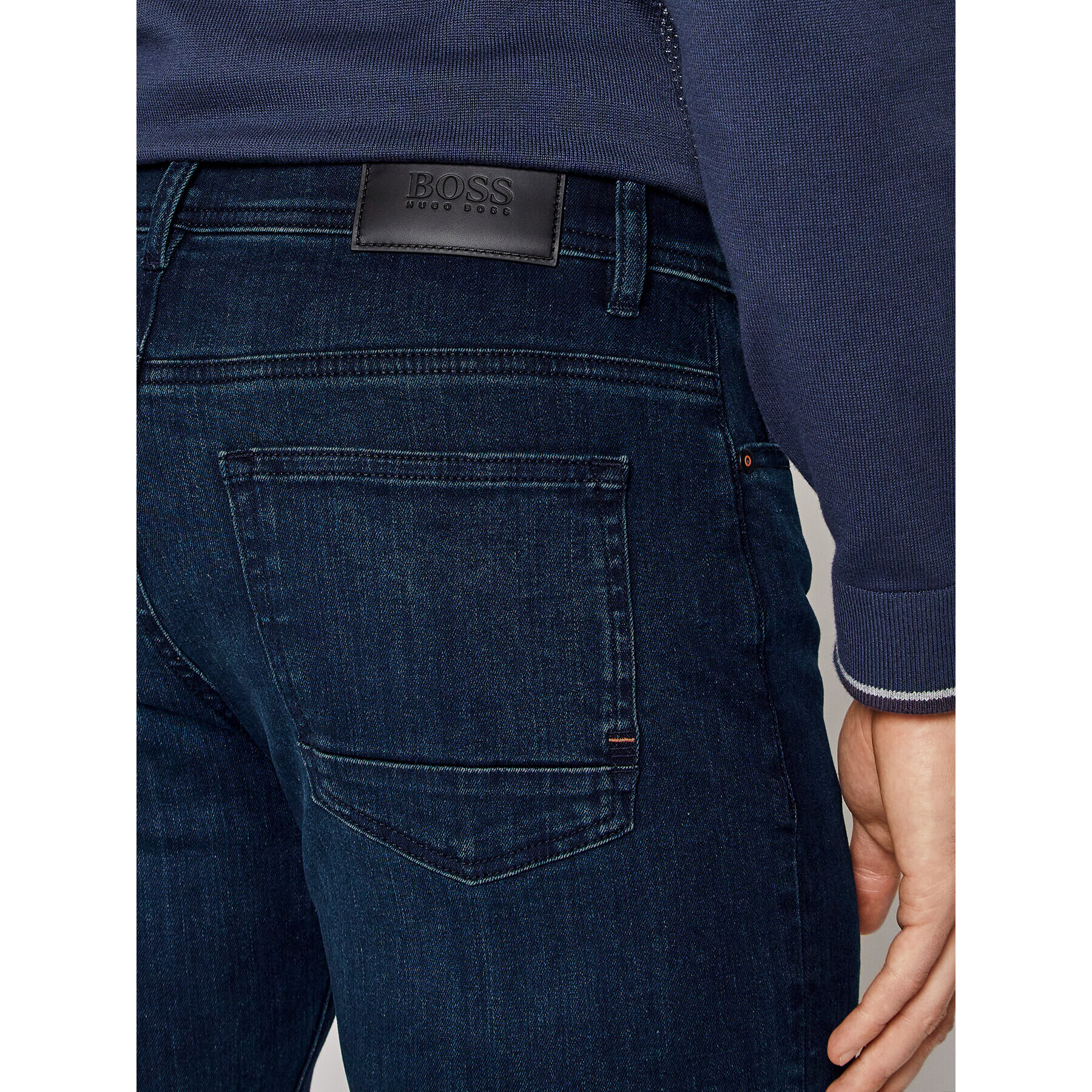 Boss Jeans hlače Delaware Bc-L-P 50458351 Mornarsko modra Slim Fit - Pepit.si