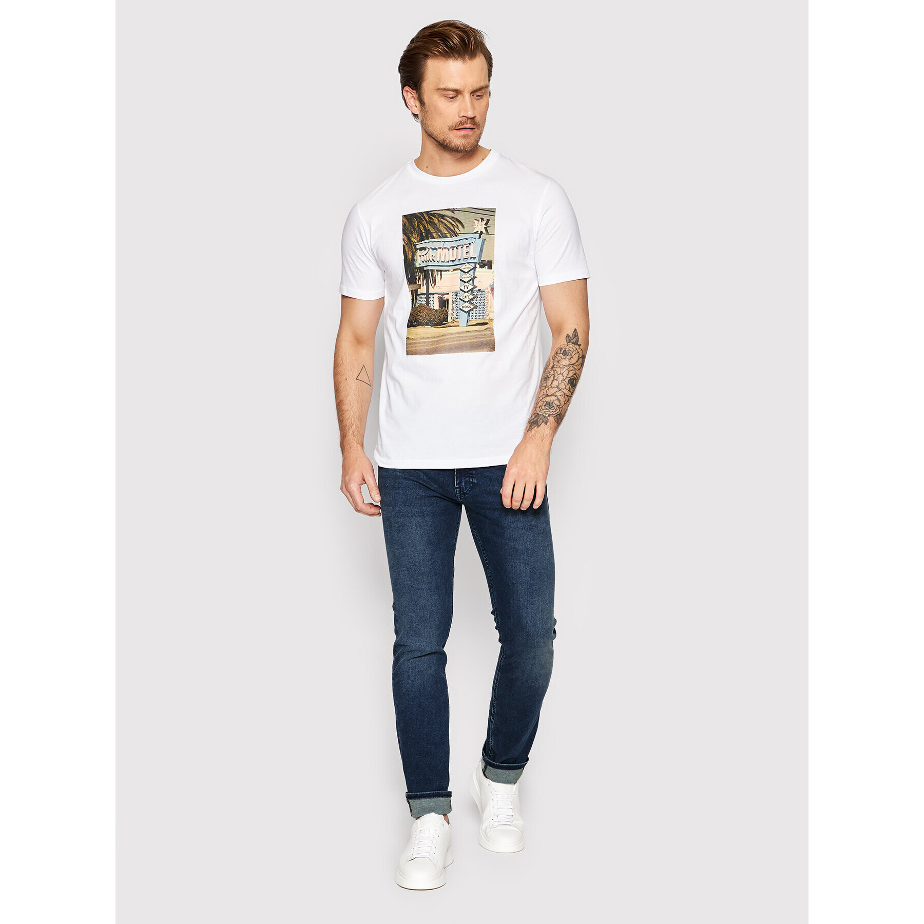 Boss Jeans hlače Delaware BC-L-P 50468602 Modra Slim Fit - Pepit.si