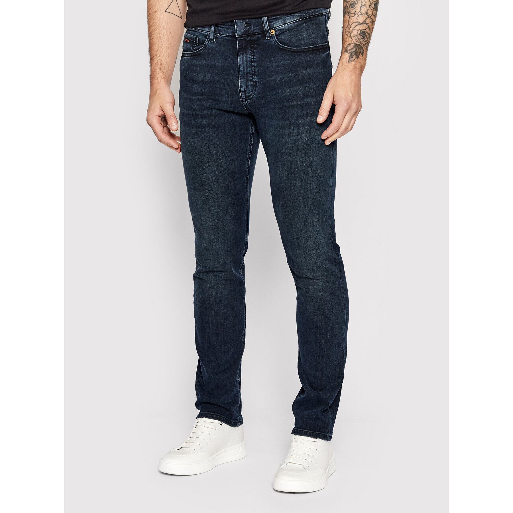 Boss Jeans hlače Delaware BC-L-P 50468646 Mornarsko modra Slim Fit - Pepit.si