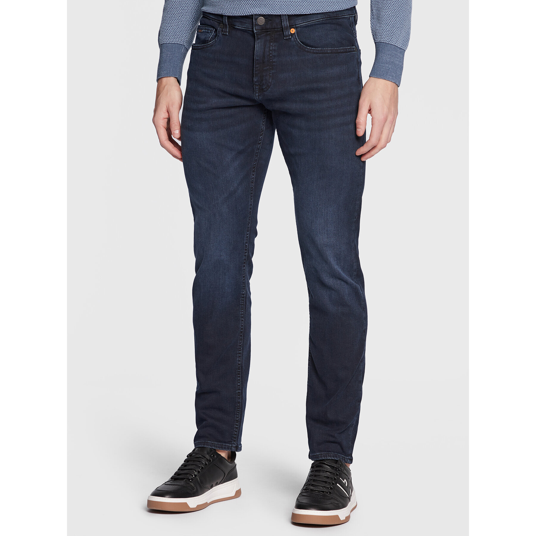 Boss Jeans hlače Delaware Bc-L-P 50479989 Mornarsko modra Slim Fit - Pepit.si