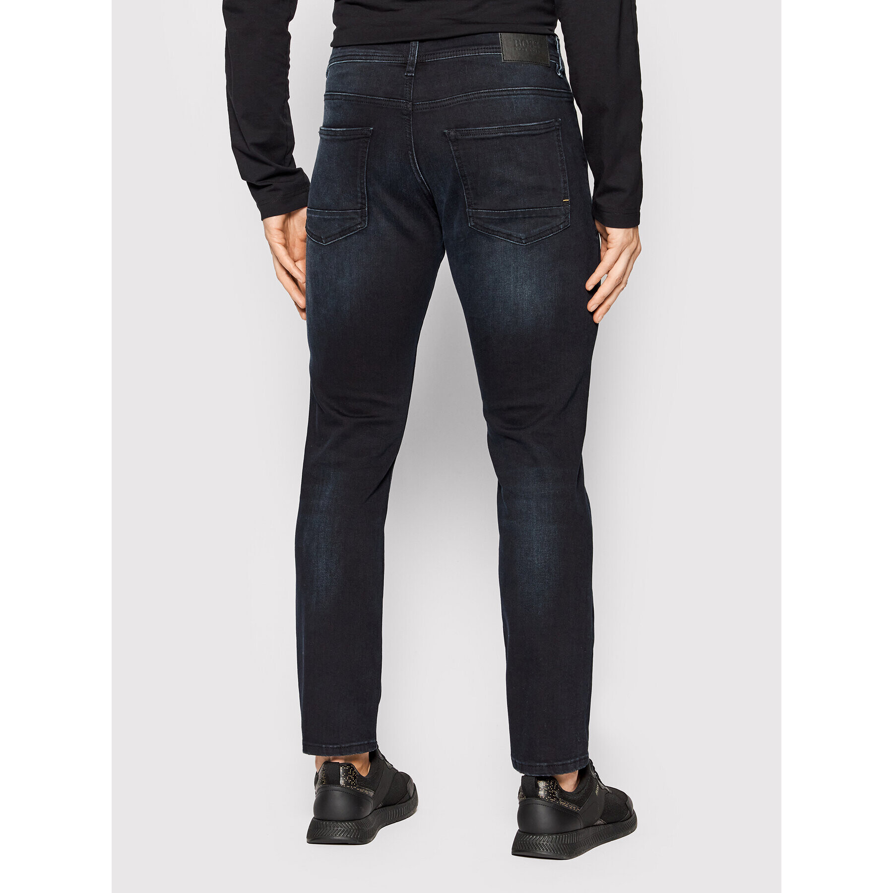 Boss Jeans hlače Delaware Bc-L-P High 50463411 Mornarsko modra Slim Fit - Pepit.si