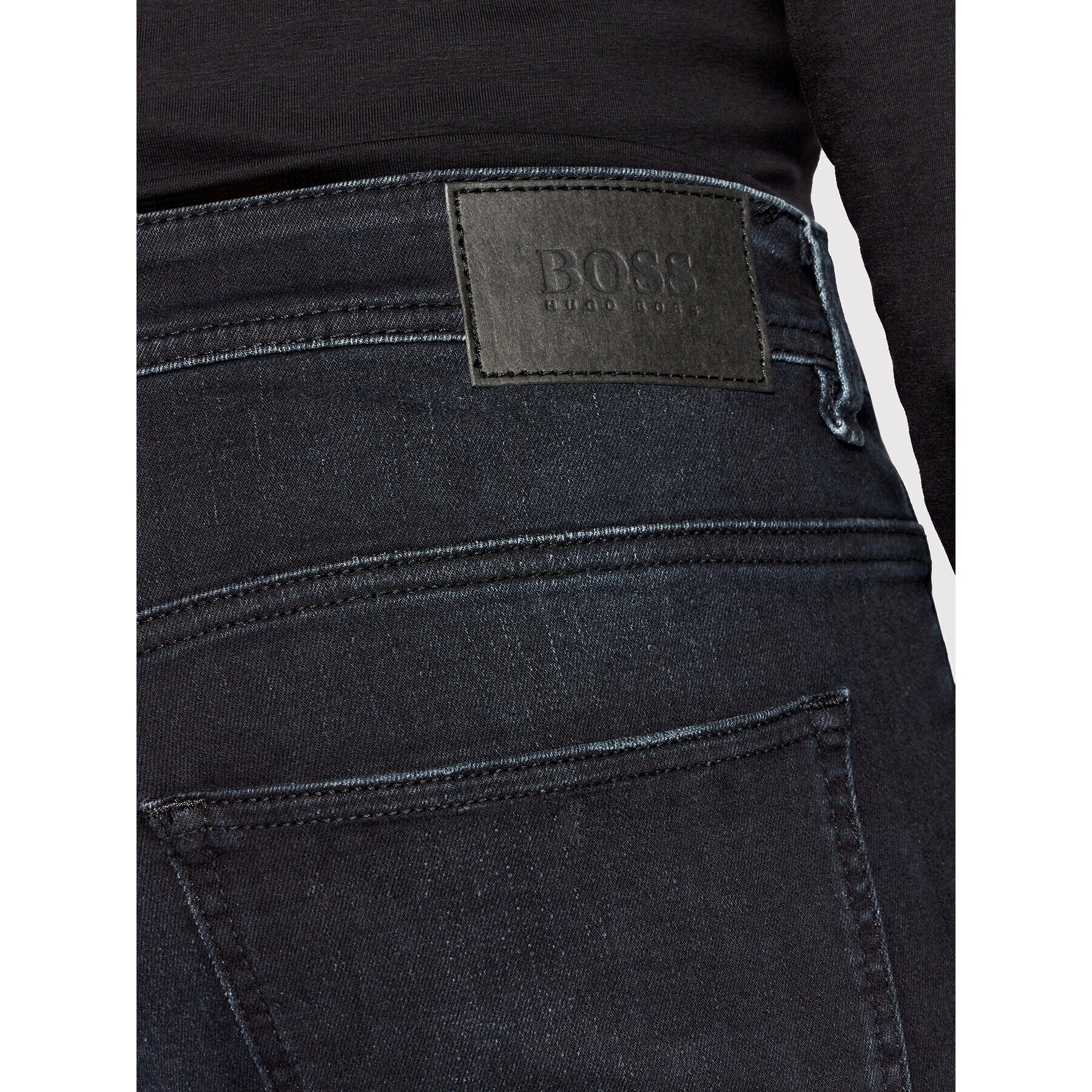 Boss Jeans hlače Delaware Bc-L-P High 50463411 Mornarsko modra Slim Fit - Pepit.si