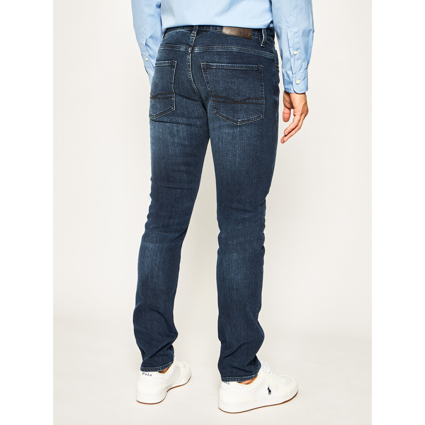 Boss Jeans hlače Delaware3-1 50426357 Mornarsko modra Slim Fit - Pepit.si