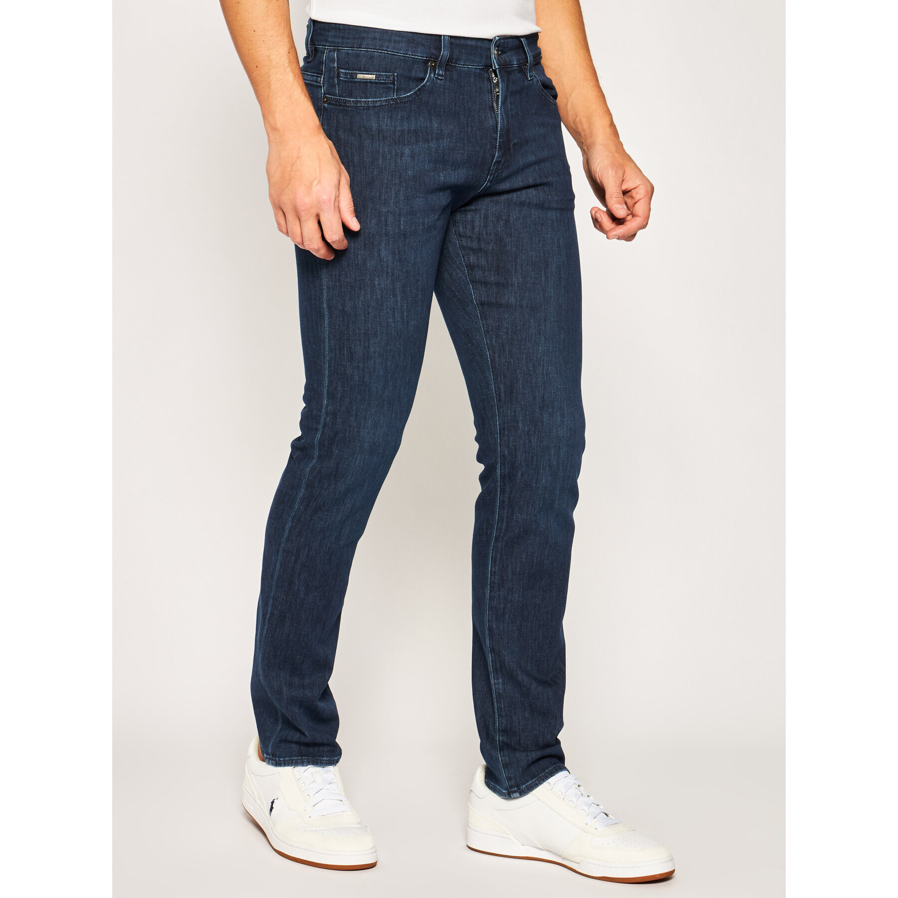 Boss Jeans hlače Delaware3-1 50426483 Mornarsko modra Slim Fit - Pepit.si