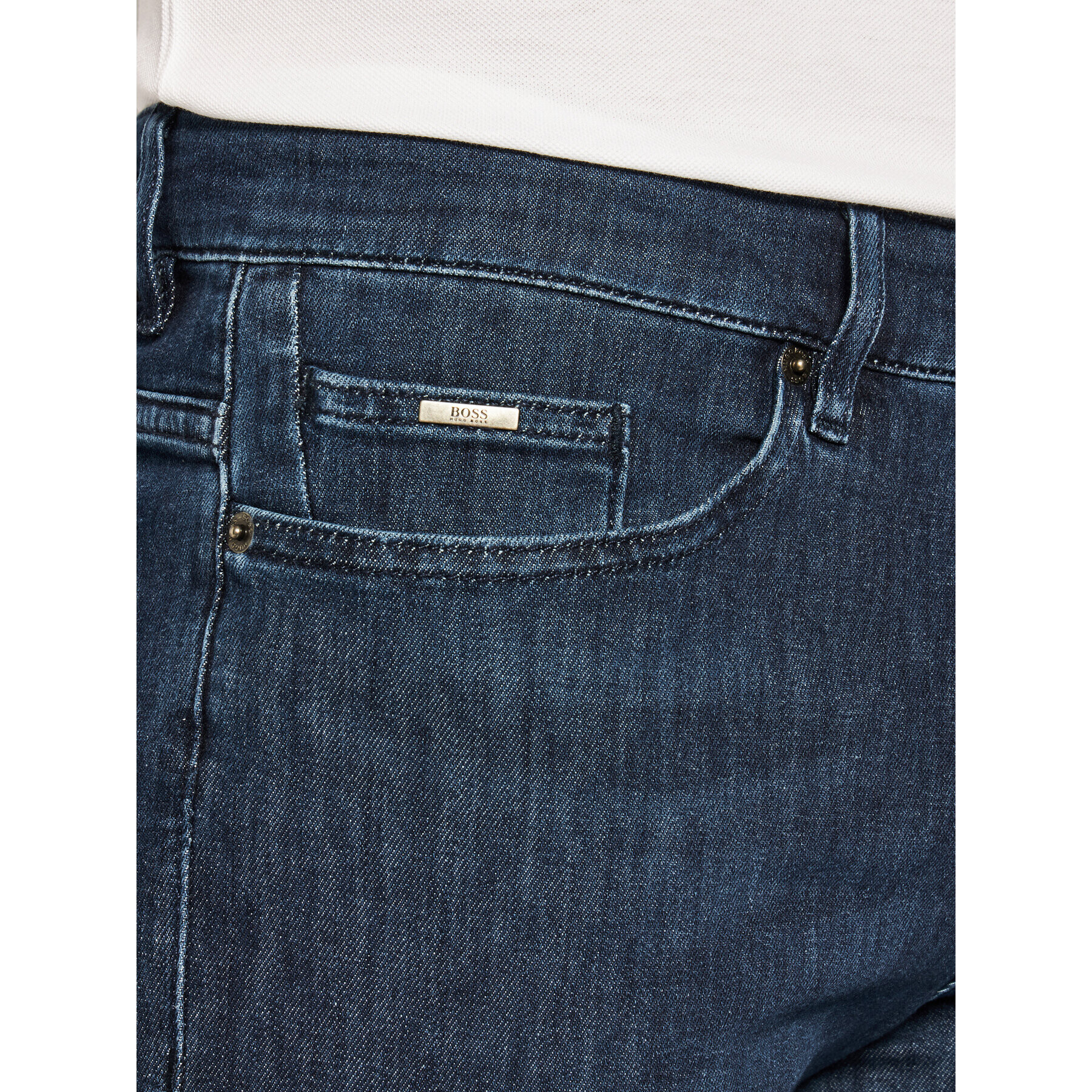 Boss Jeans hlače Delaware3-1 50426483 Mornarsko modra Slim Fit - Pepit.si