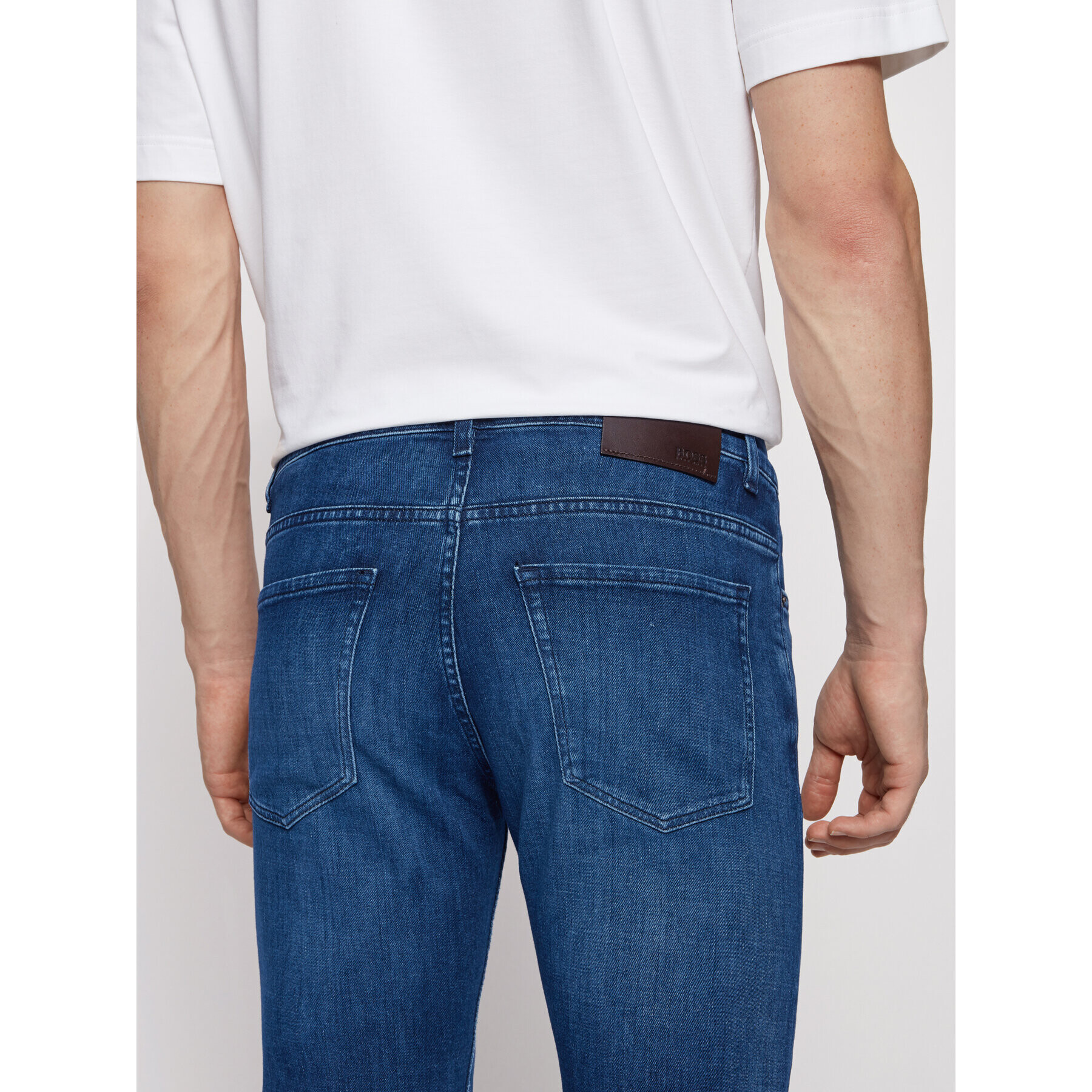 Boss Jeans hlače Delaware3-1 50443965 Mornarsko modra Slim Fit - Pepit.si