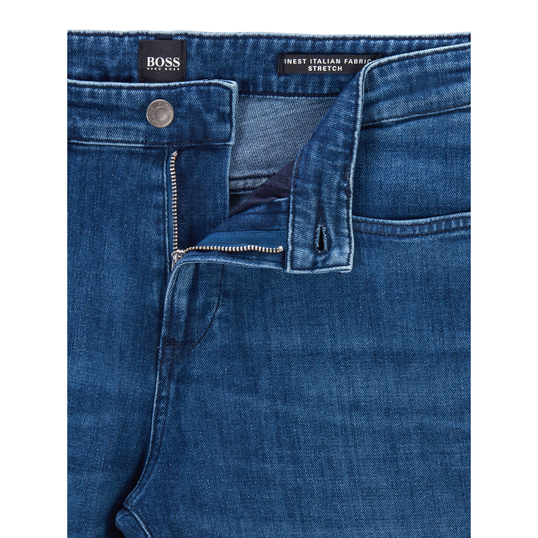 Boss Jeans hlače Delaware3-1 50443965 Mornarsko modra Slim Fit - Pepit.si