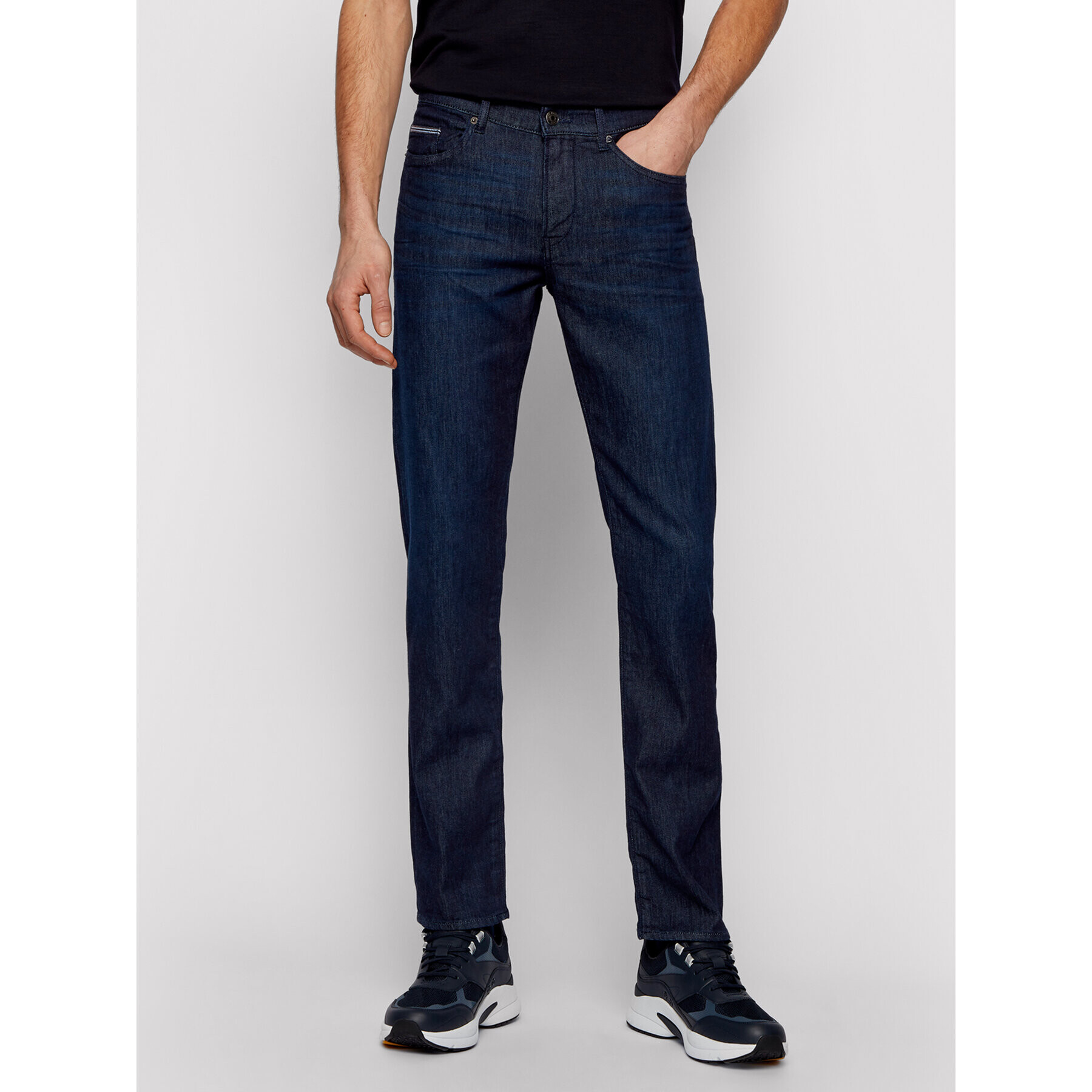 Boss Jeans hlače Delaware3-1 50449701 Mornarsko modra Slim Fit - Pepit.si