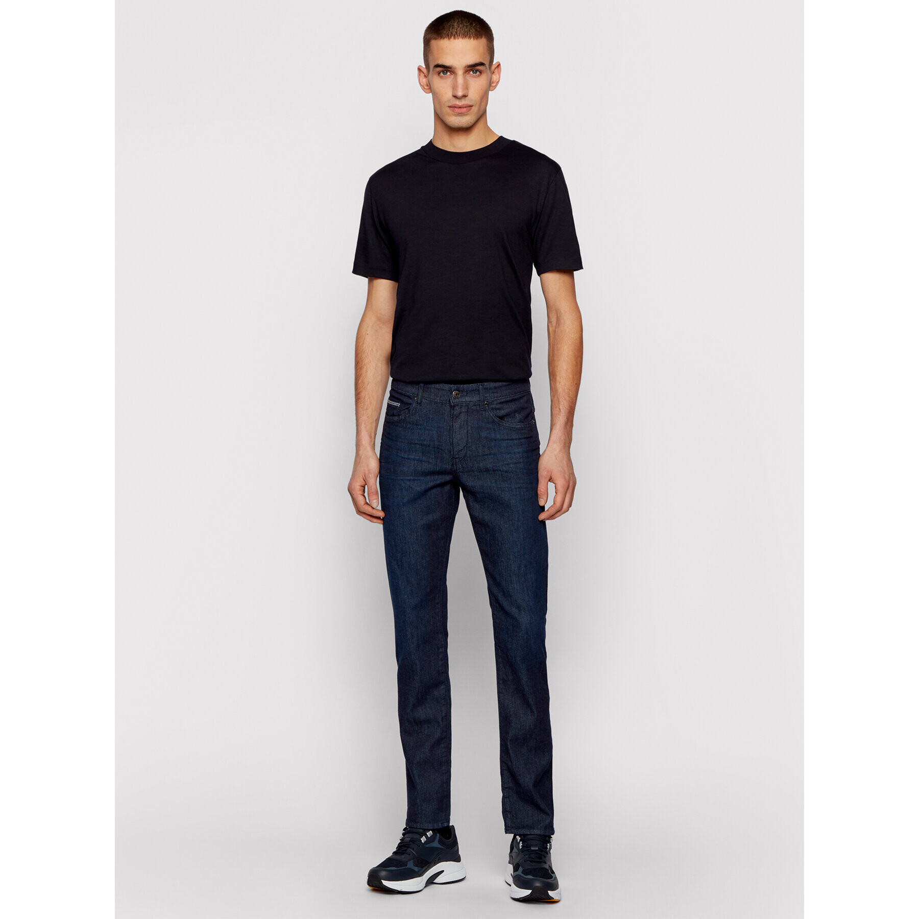 Boss Jeans hlače Delaware3-1 50449701 Mornarsko modra Slim Fit - Pepit.si