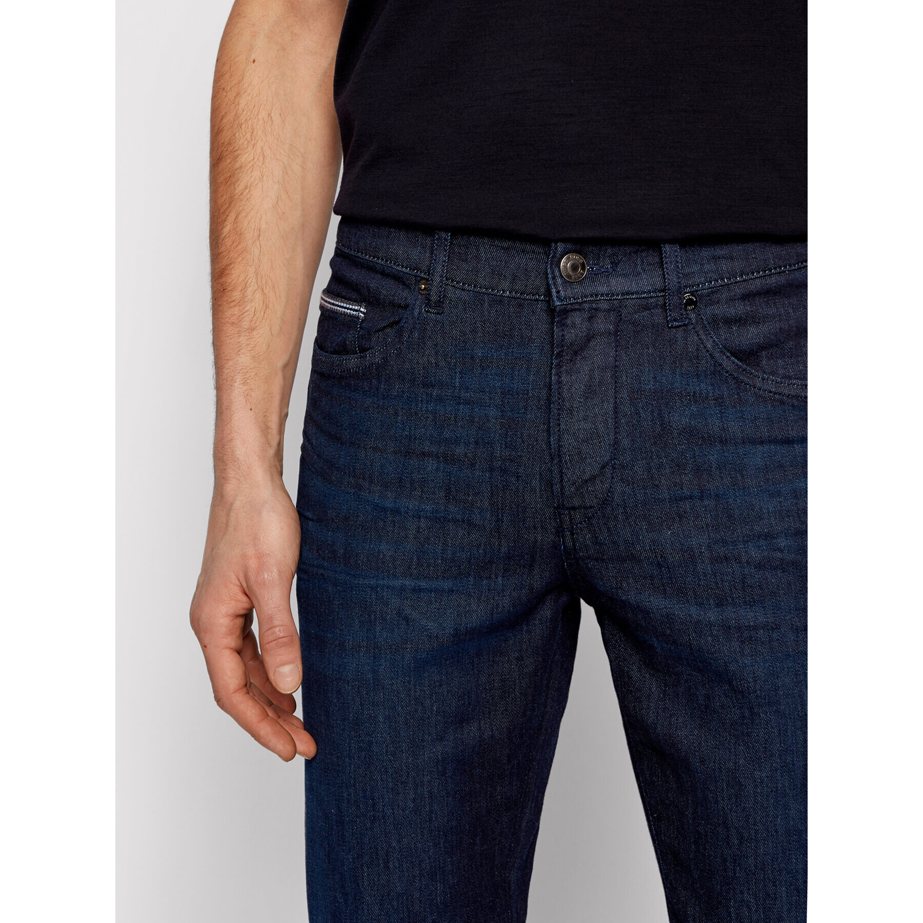 Boss Jeans hlače Delaware3-1 50449701 Mornarsko modra Slim Fit - Pepit.si