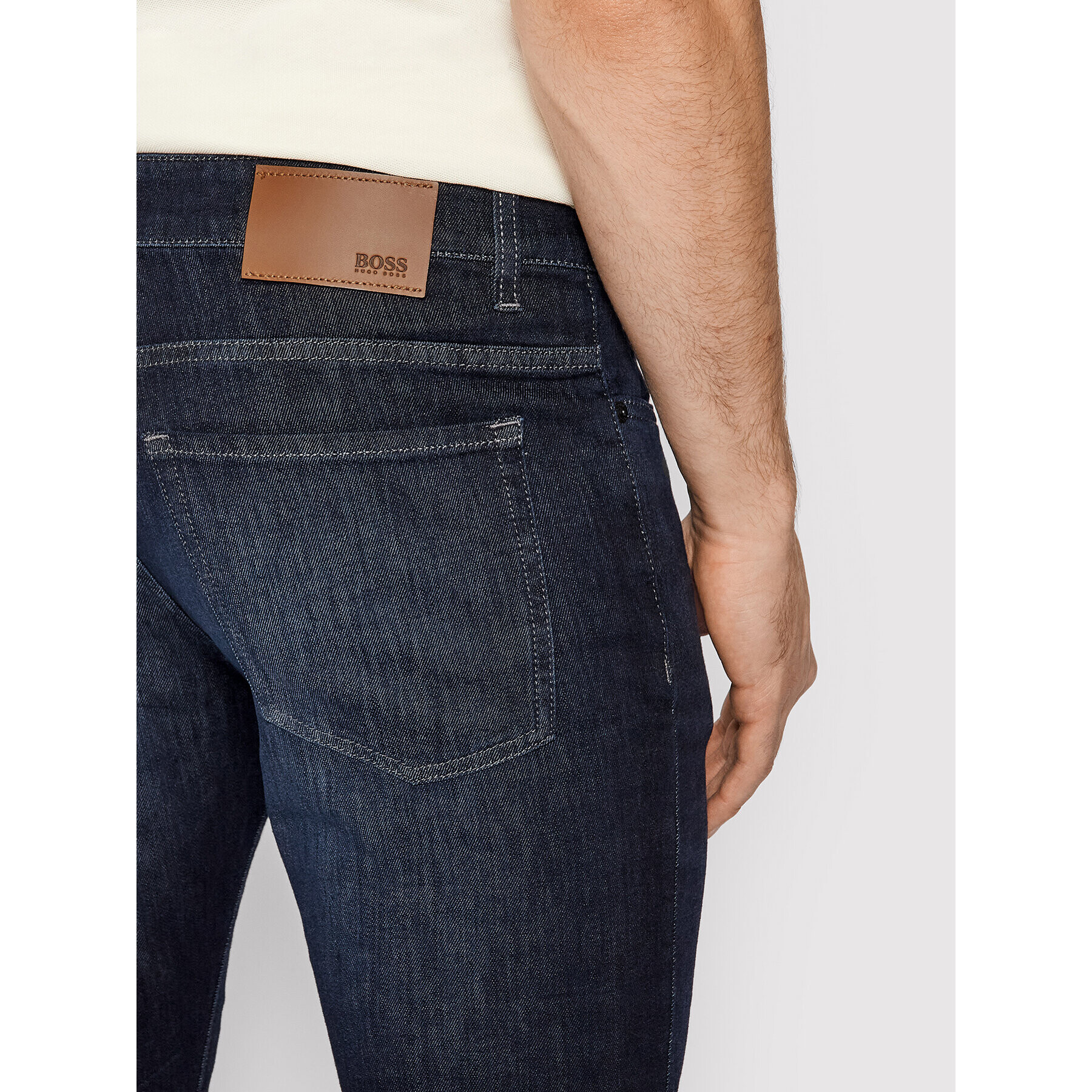 Boss Jeans hlače Delaware3-1 50453104 Mornarsko modra Slim Fit - Pepit.si