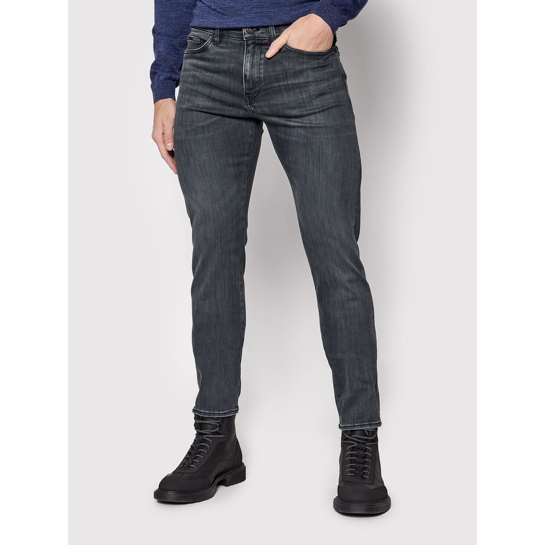 Boss Jeans hlače Delaware3-1 50458148 Siva Slim Fit - Pepit.si