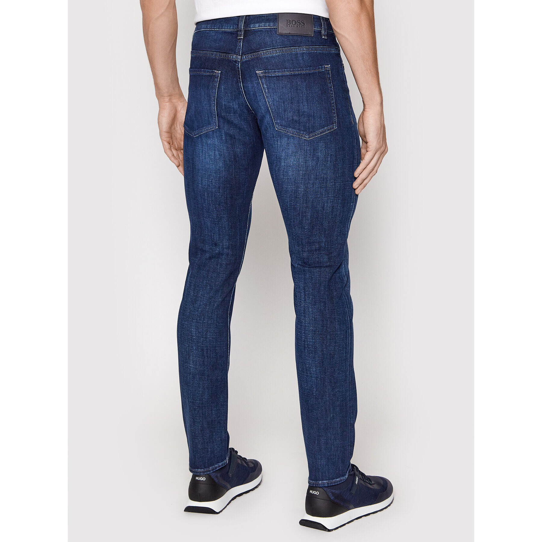 Boss Jeans hlače Delaware3-1 50458152 Mornarsko modra Slim Fit - Pepit.si