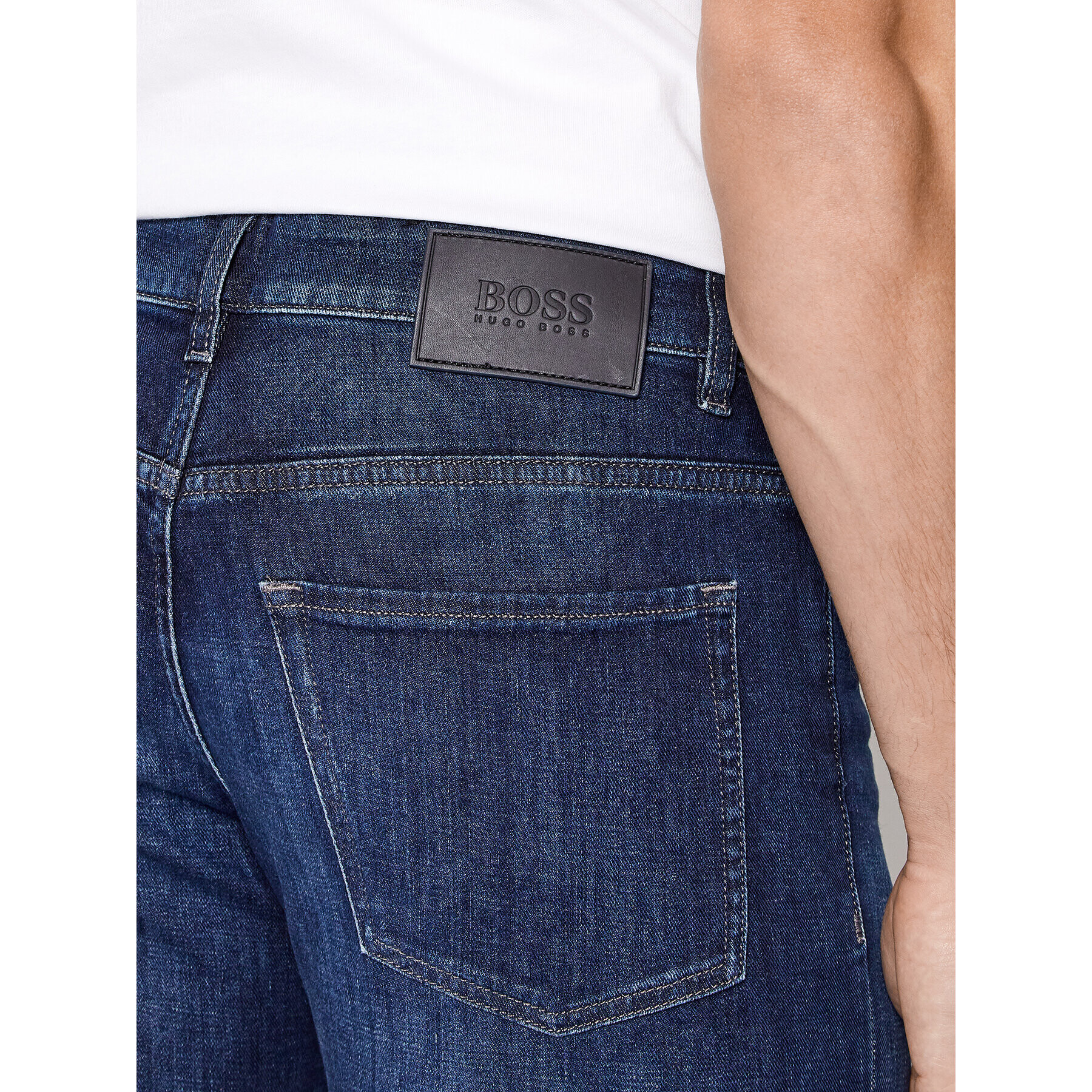 Boss Jeans hlače Delaware3-1 50458152 Mornarsko modra Slim Fit - Pepit.si