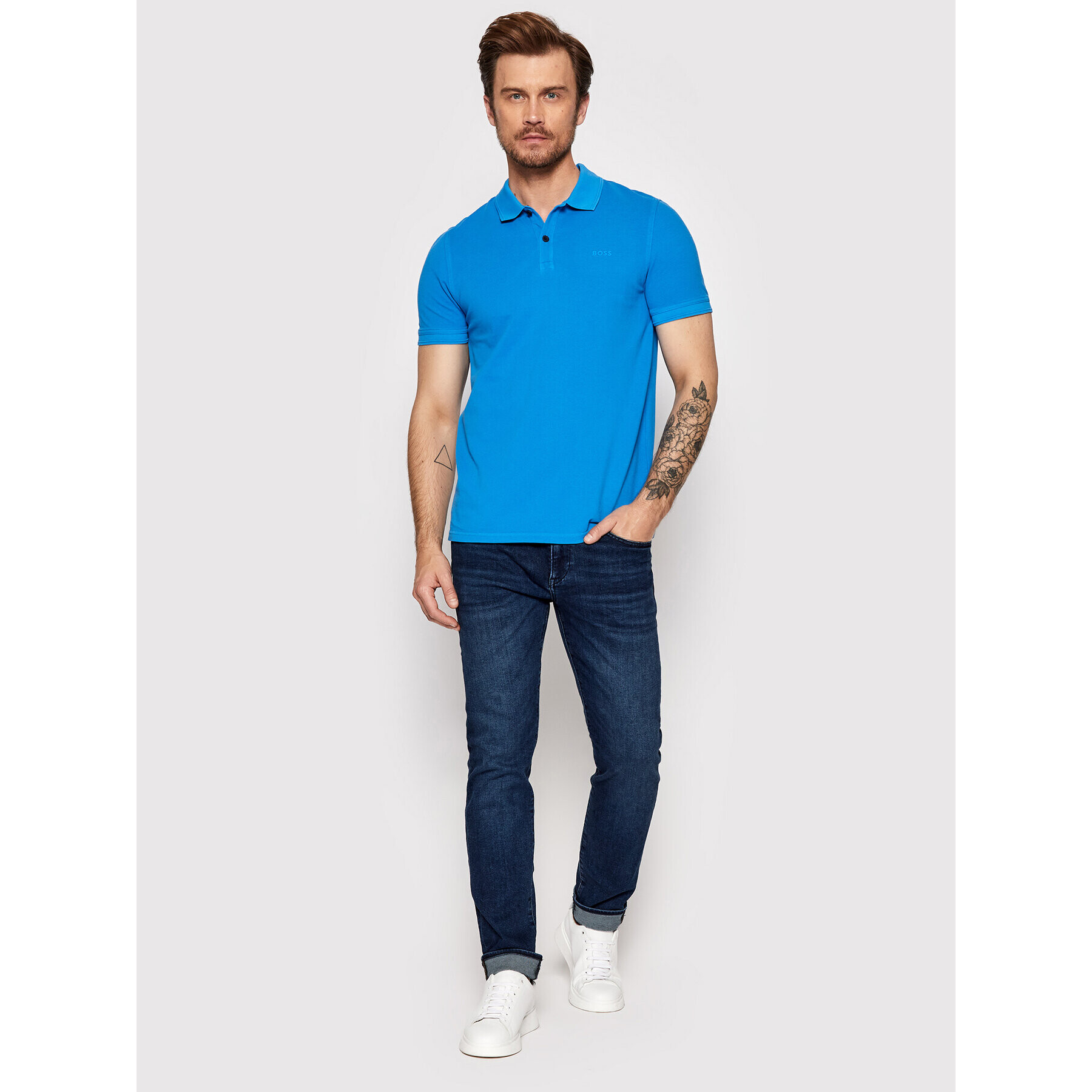 Boss Jeans hlače Delaware3-1 50467360 Mornarsko modra Slim Fit - Pepit.si