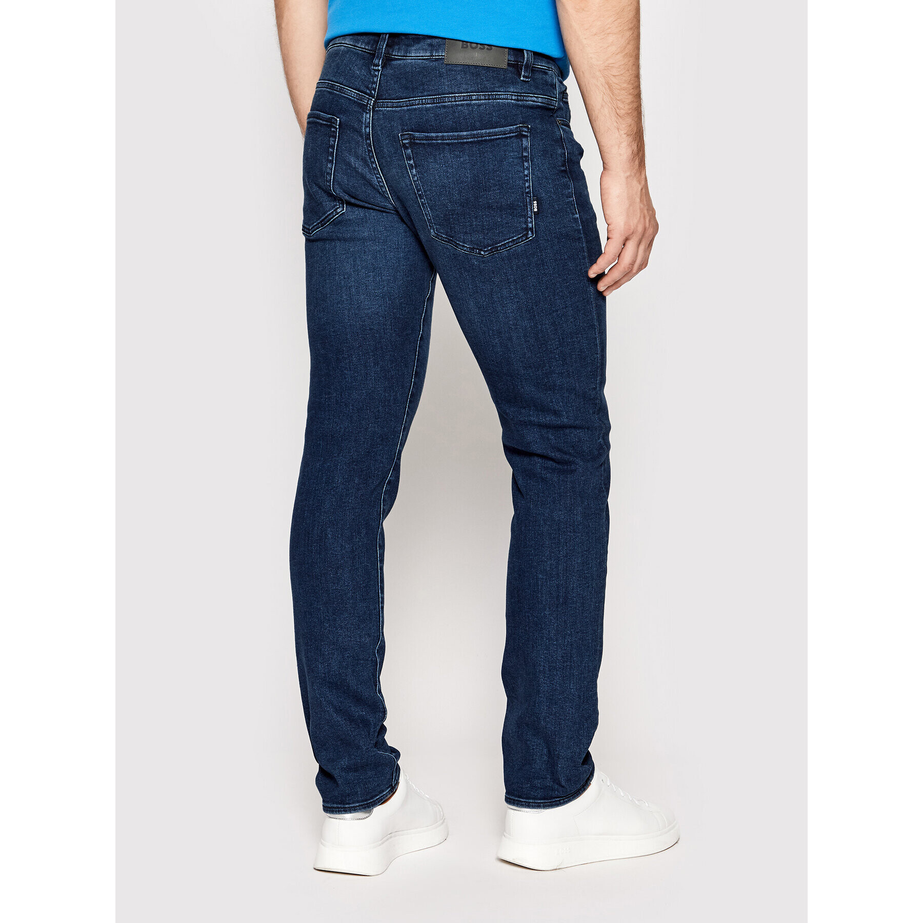 Boss Jeans hlače Delaware3-1 50467360 Mornarsko modra Slim Fit - Pepit.si