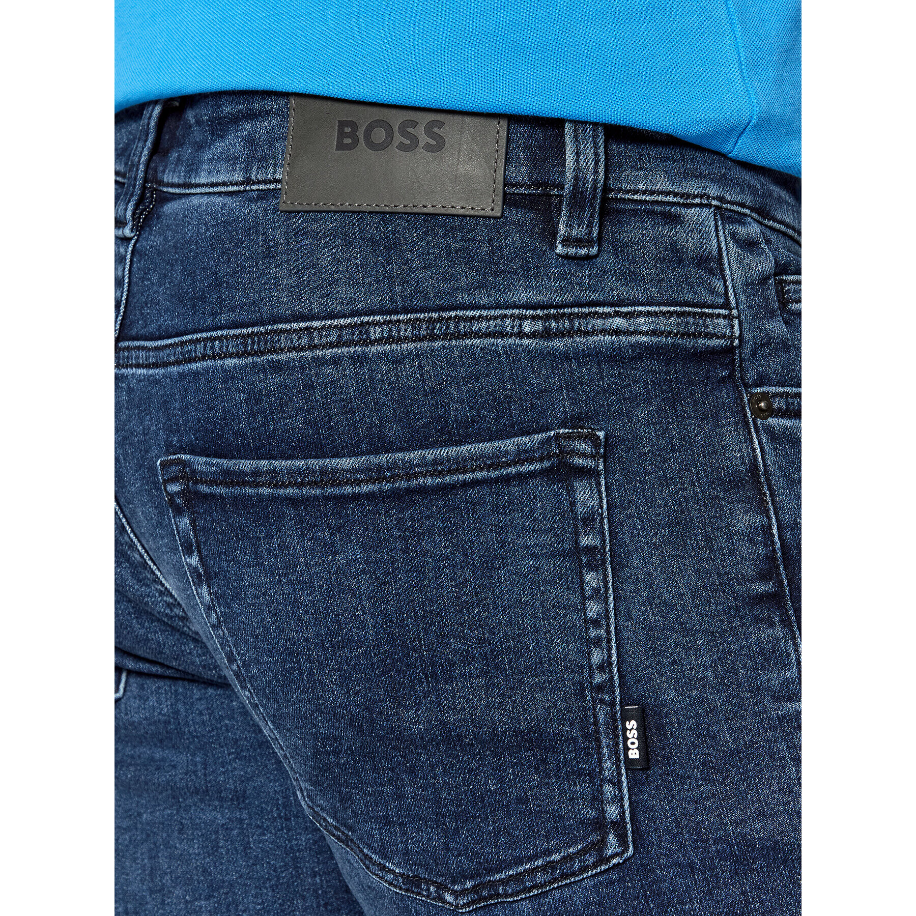 Boss Jeans hlače Delaware3-1 50467360 Mornarsko modra Slim Fit - Pepit.si