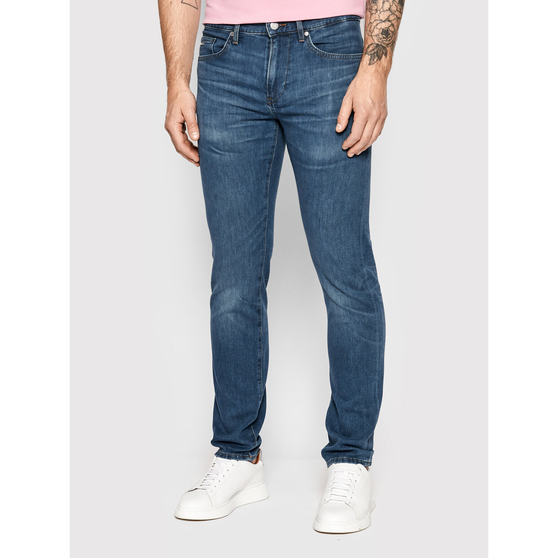 Boss Jeans hlače Delaware3-1 50468153 Modra Slim Fit - Pepit.si