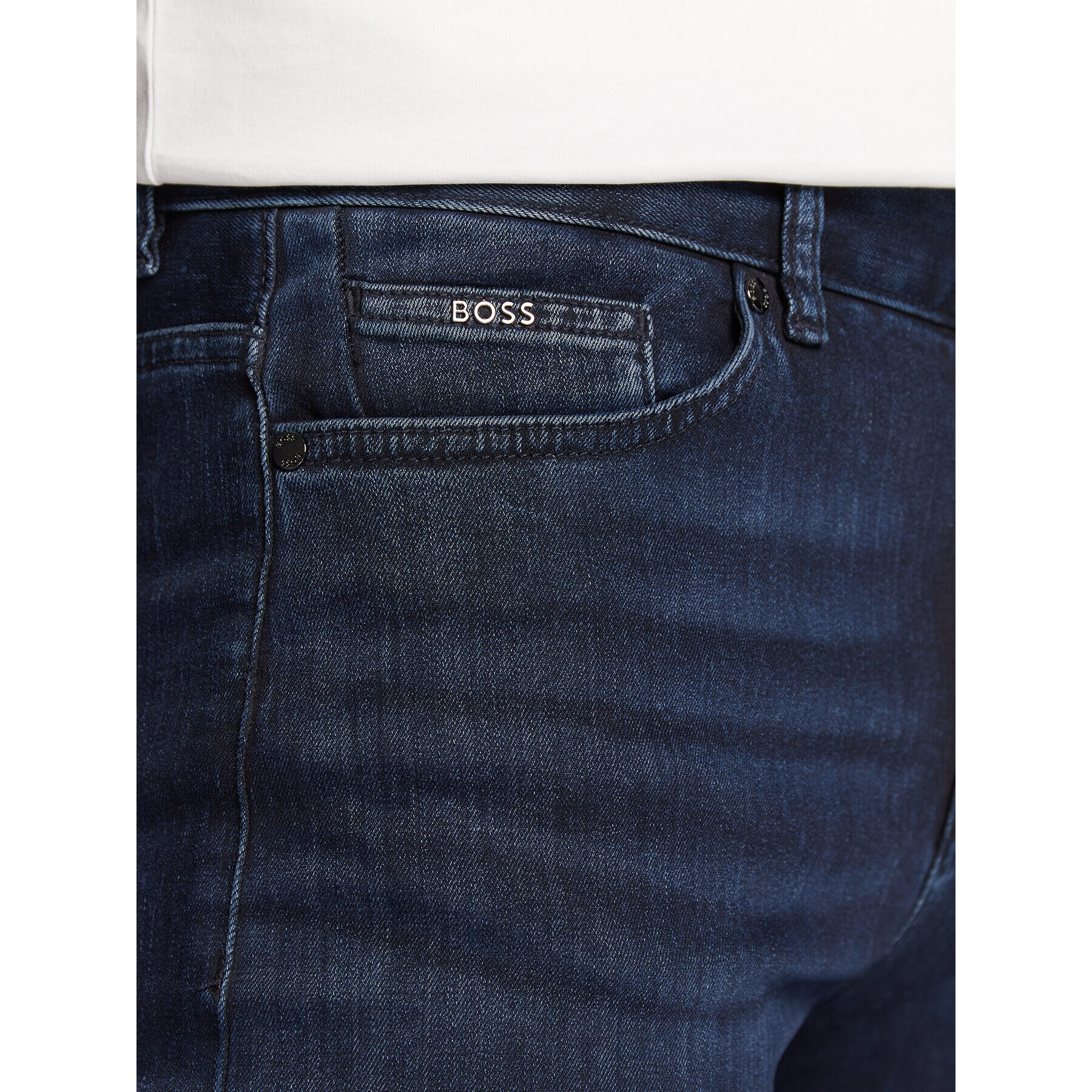 Boss Jeans hlače Delaware3-1 50478047 Mornarsko modra Slim Fit - Pepit.si