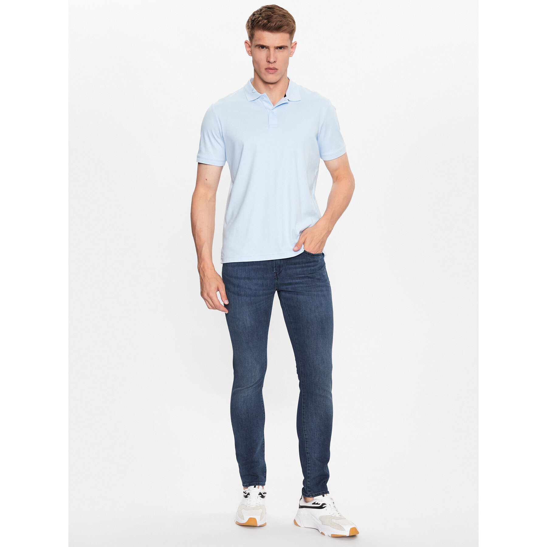 Boss Jeans hlače Delaware3-1 50488460 Mornarsko modra Slim Fit - Pepit.si