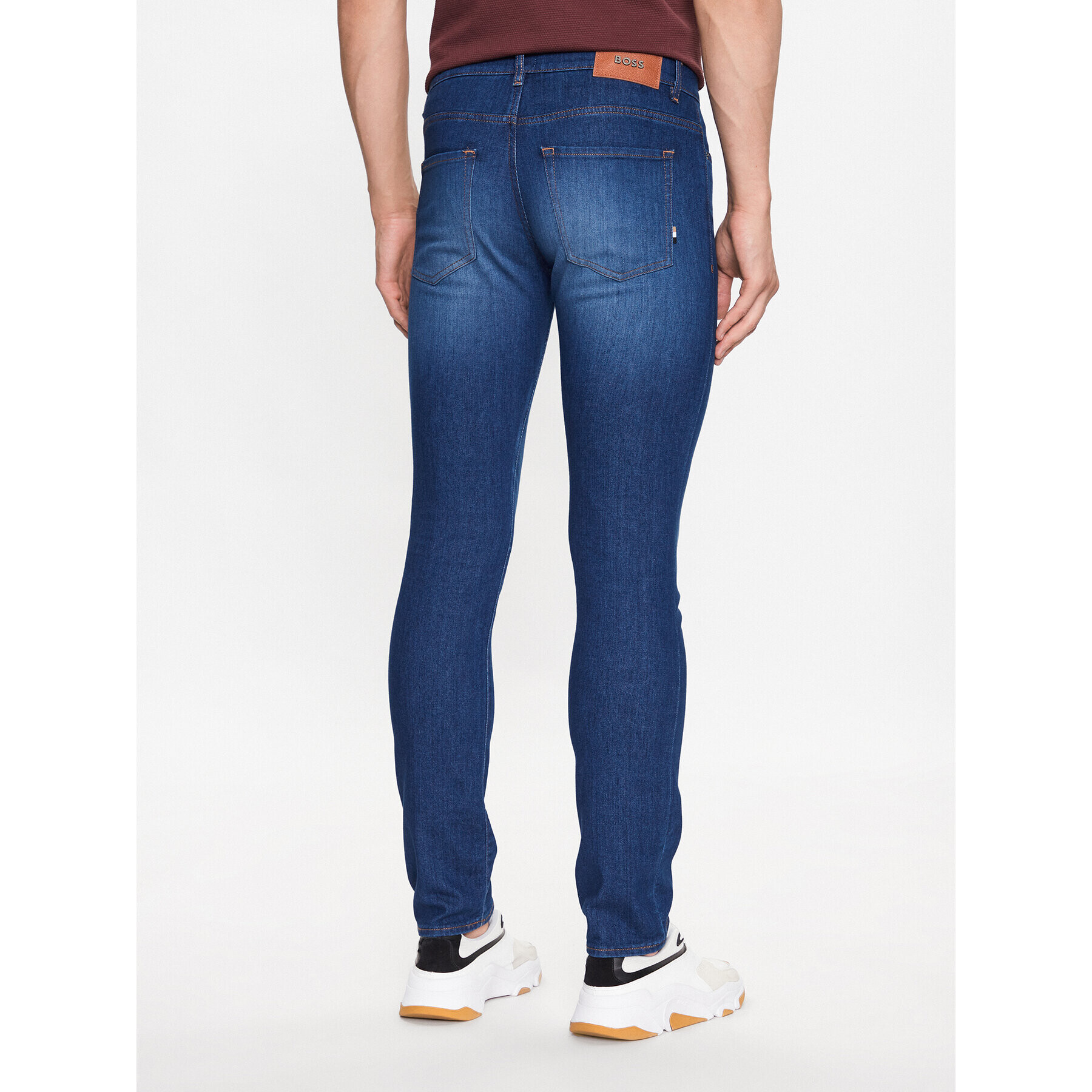 Boss Jeans hlače Delaware3-1 50488478 Mornarsko modra Slim Fit - Pepit.si