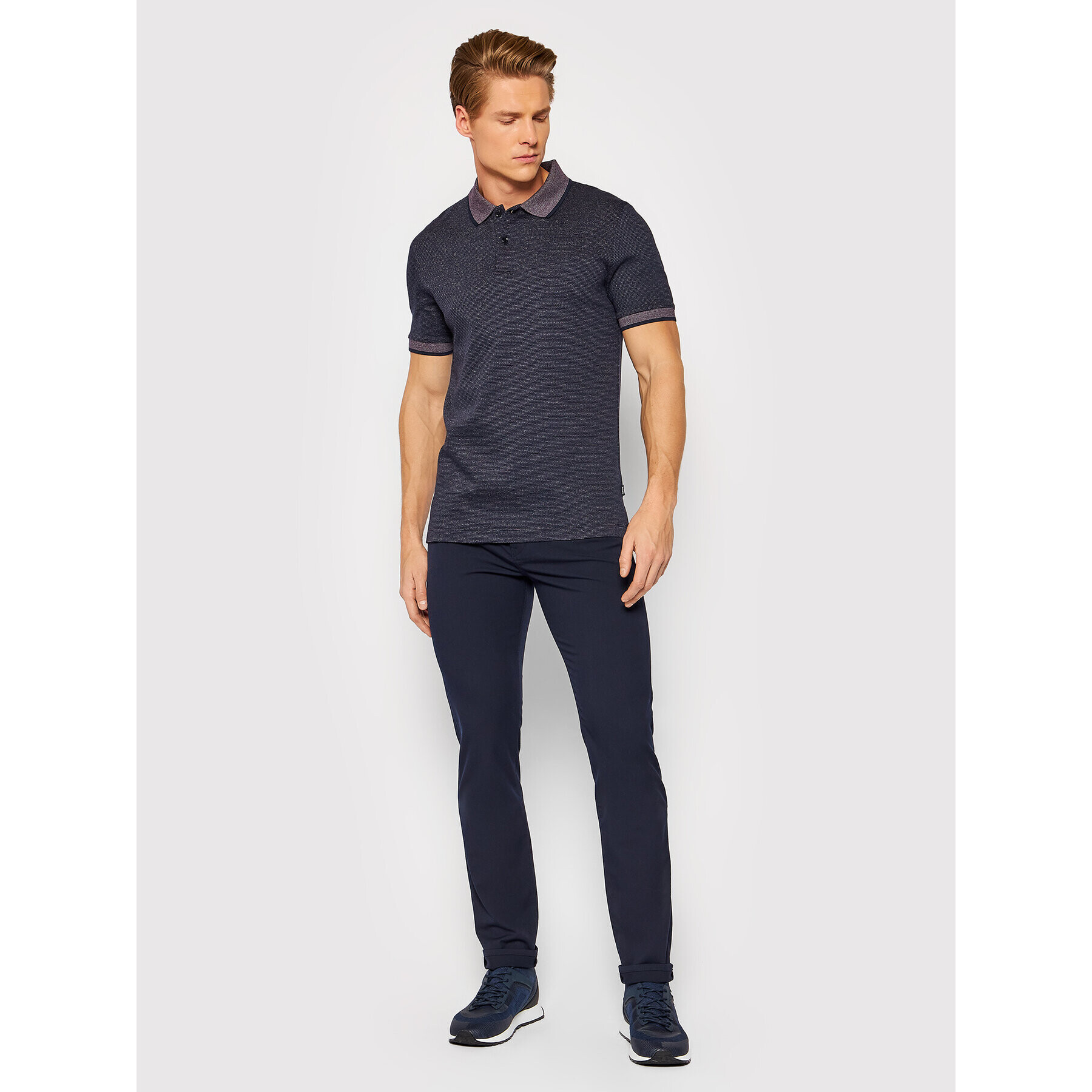 Boss Jeans hlače Delaware3-1T-20 50458601 Mornarsko modra Slim Fit - Pepit.si