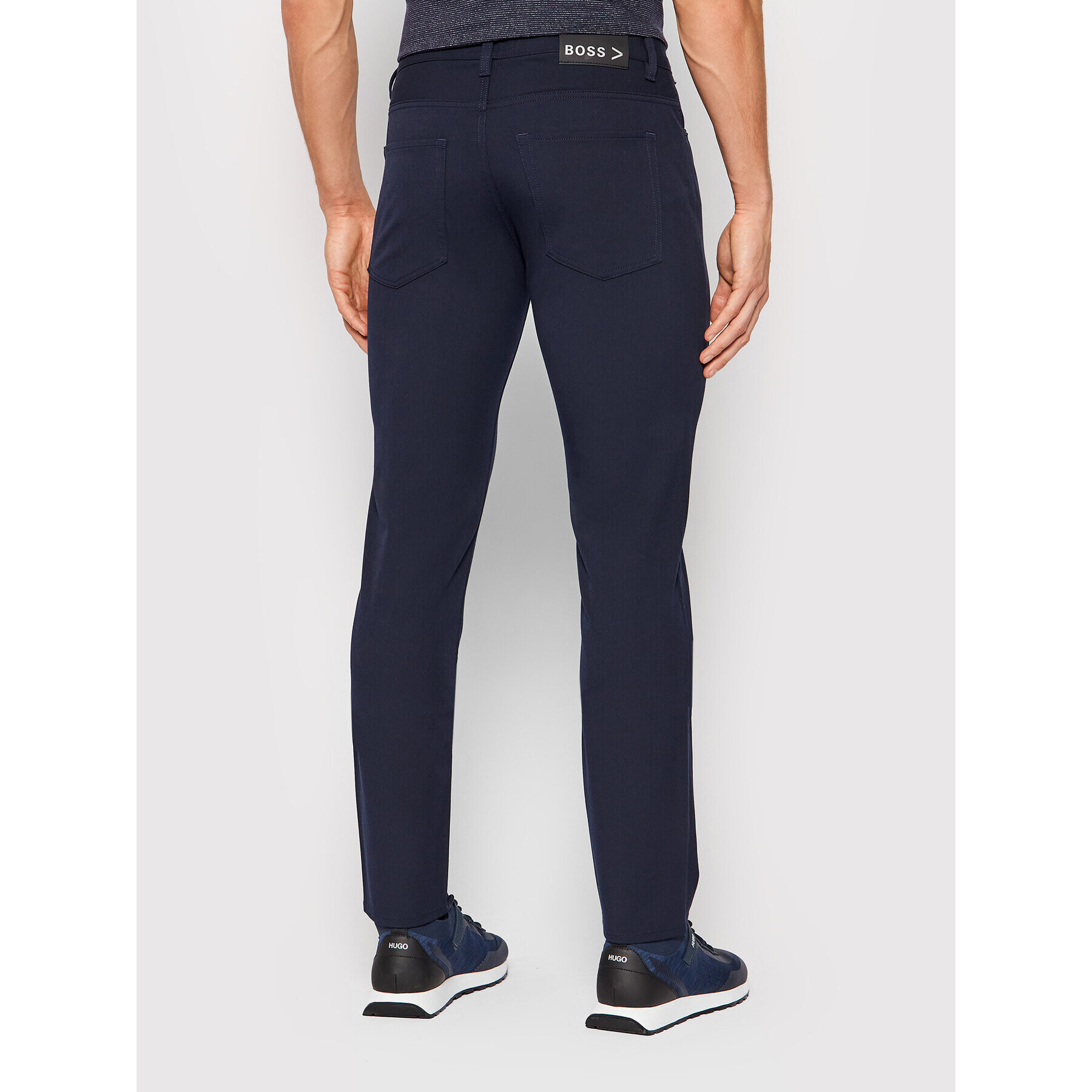 Boss Jeans hlače Delaware3-1T-20 50458601 Mornarsko modra Slim Fit - Pepit.si