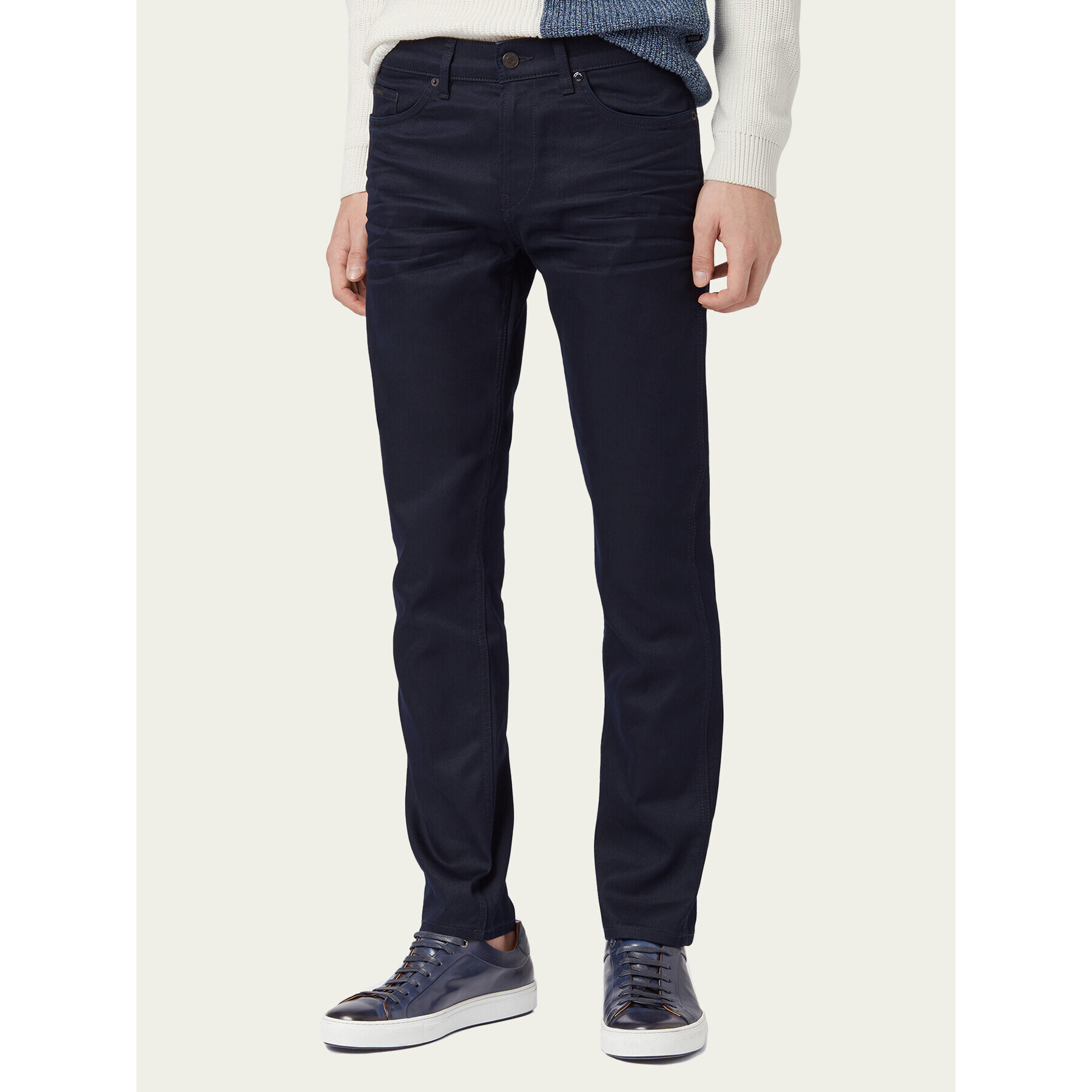 Boss Jeans hlače Delaware3 50399818 Mornarsko modra Slim Fit - Pepit.si