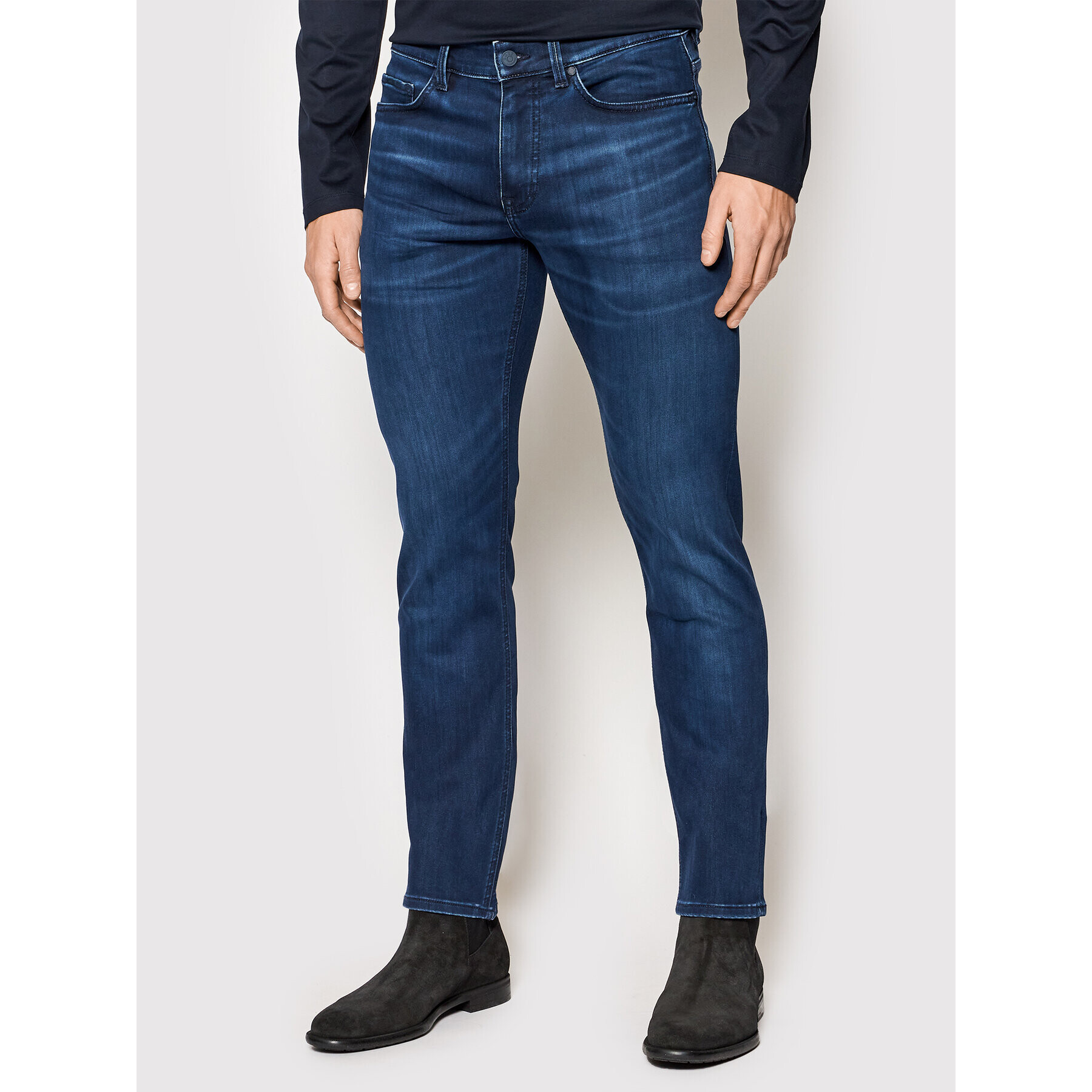 Boss Jeans hlače Delaware3 50463095 Mornarsko modra Slim Fit - Pepit.si