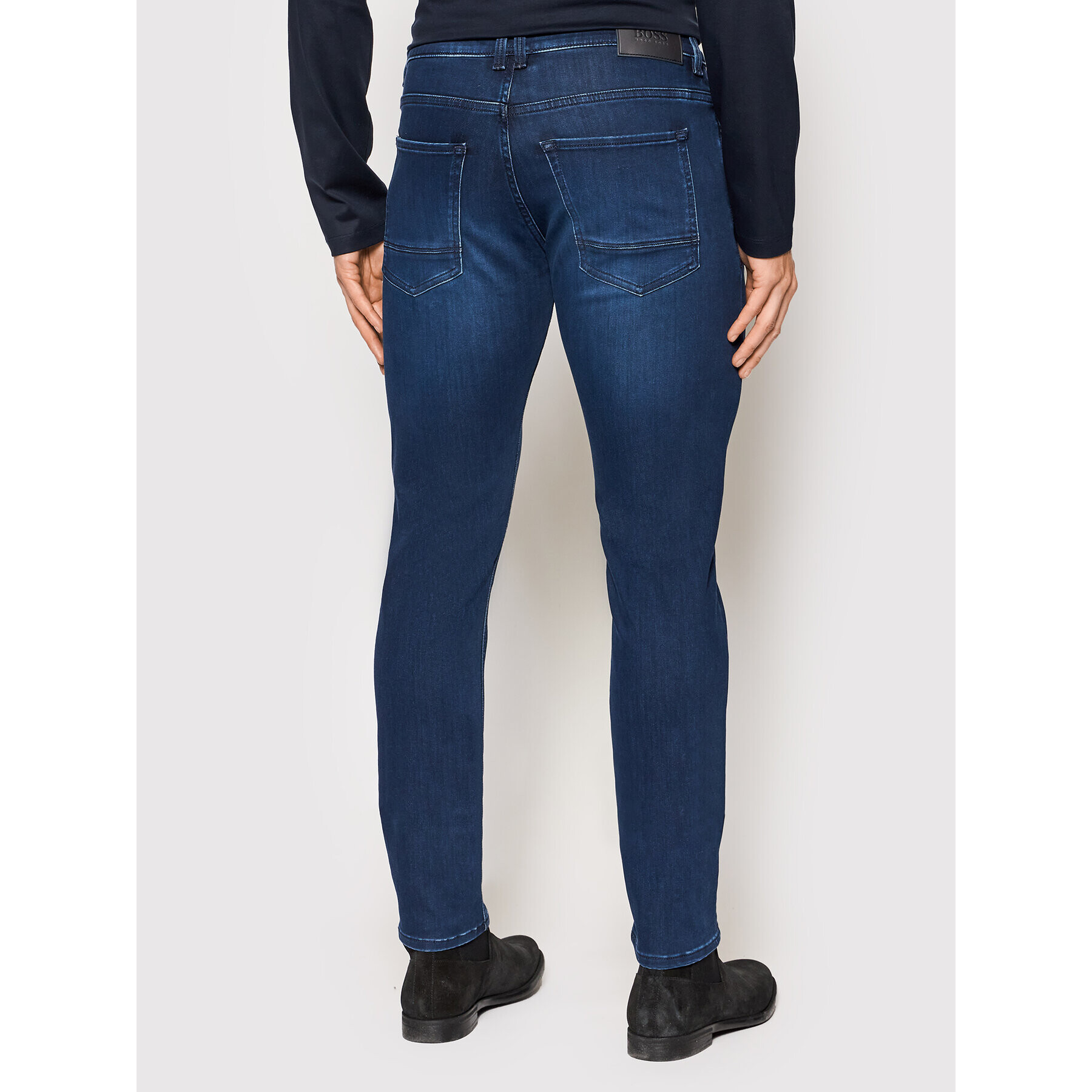 Boss Jeans hlače Delaware3 50463095 Mornarsko modra Slim Fit - Pepit.si