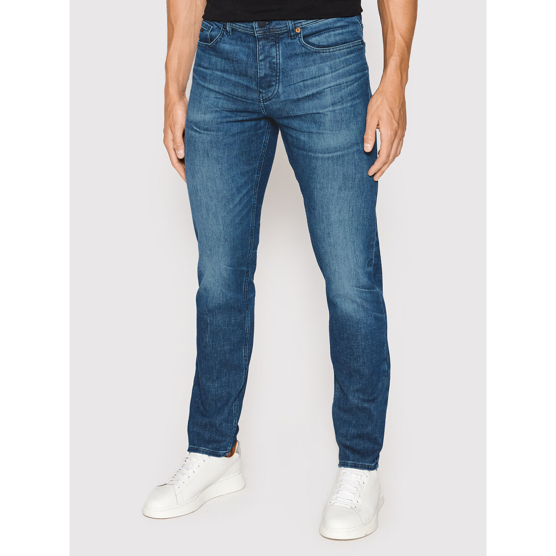 Boss Jeans hlače Taber Bc-C 50473039 Mornarsko modra Tapered Fit - Pepit.si