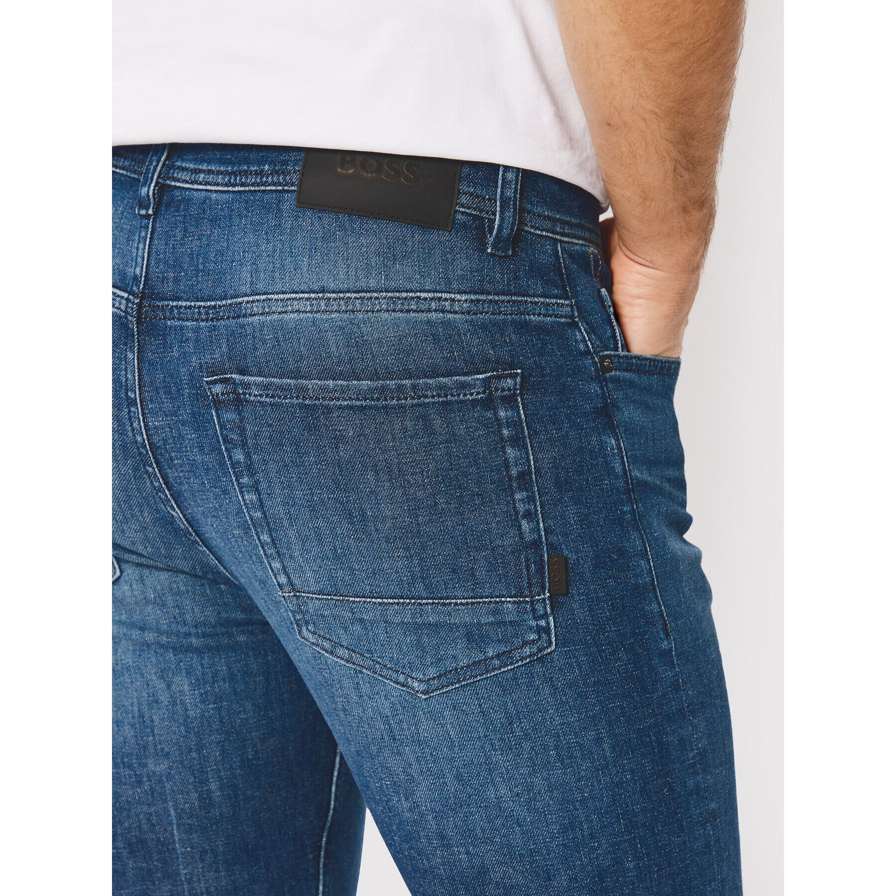 Boss Jeans hlače Taber Bc-C 50473039 Mornarsko modra Tapered Fit - Pepit.si