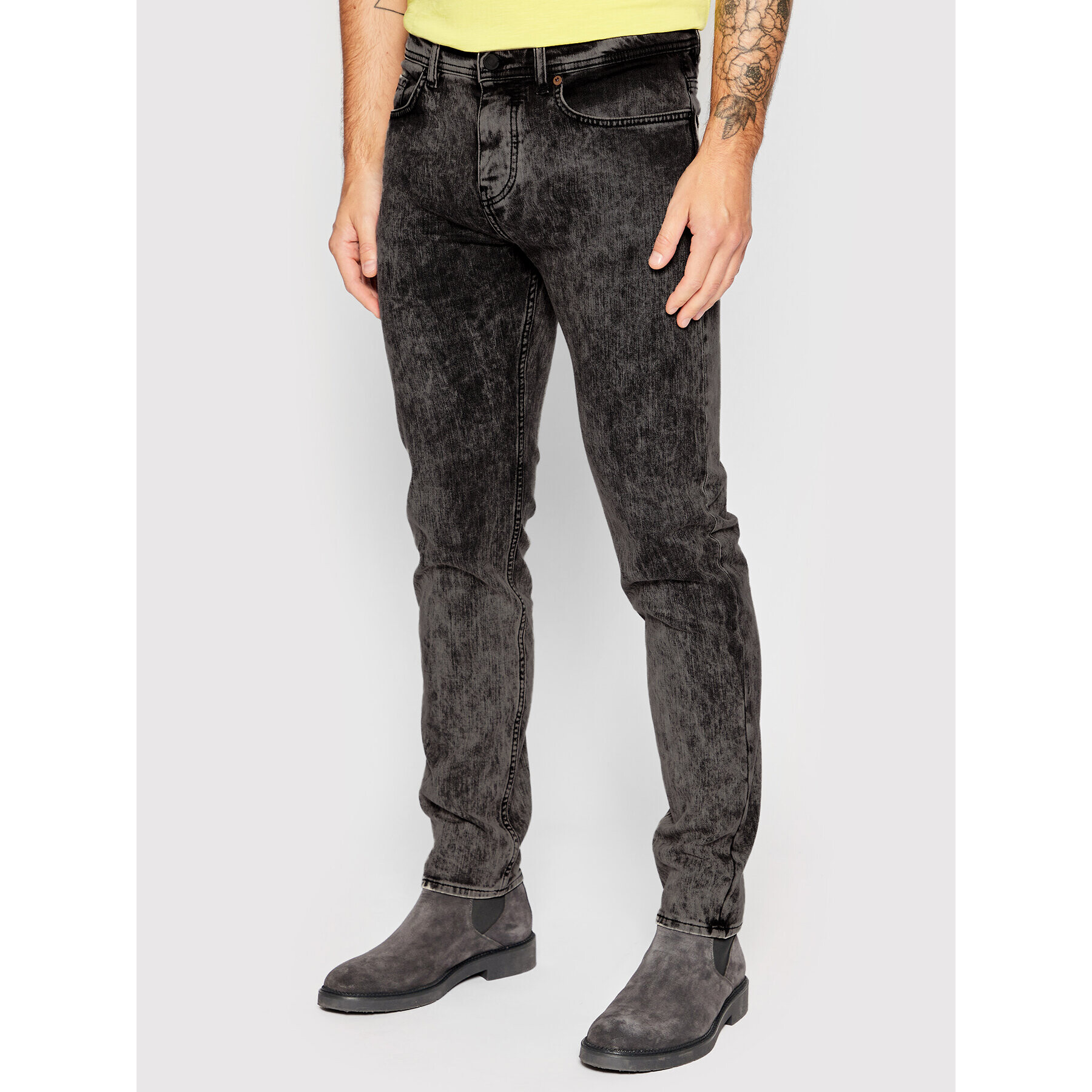 Boss Jeans hlače Taber Bc-C 50473040 Siva Tapered Fit - Pepit.si