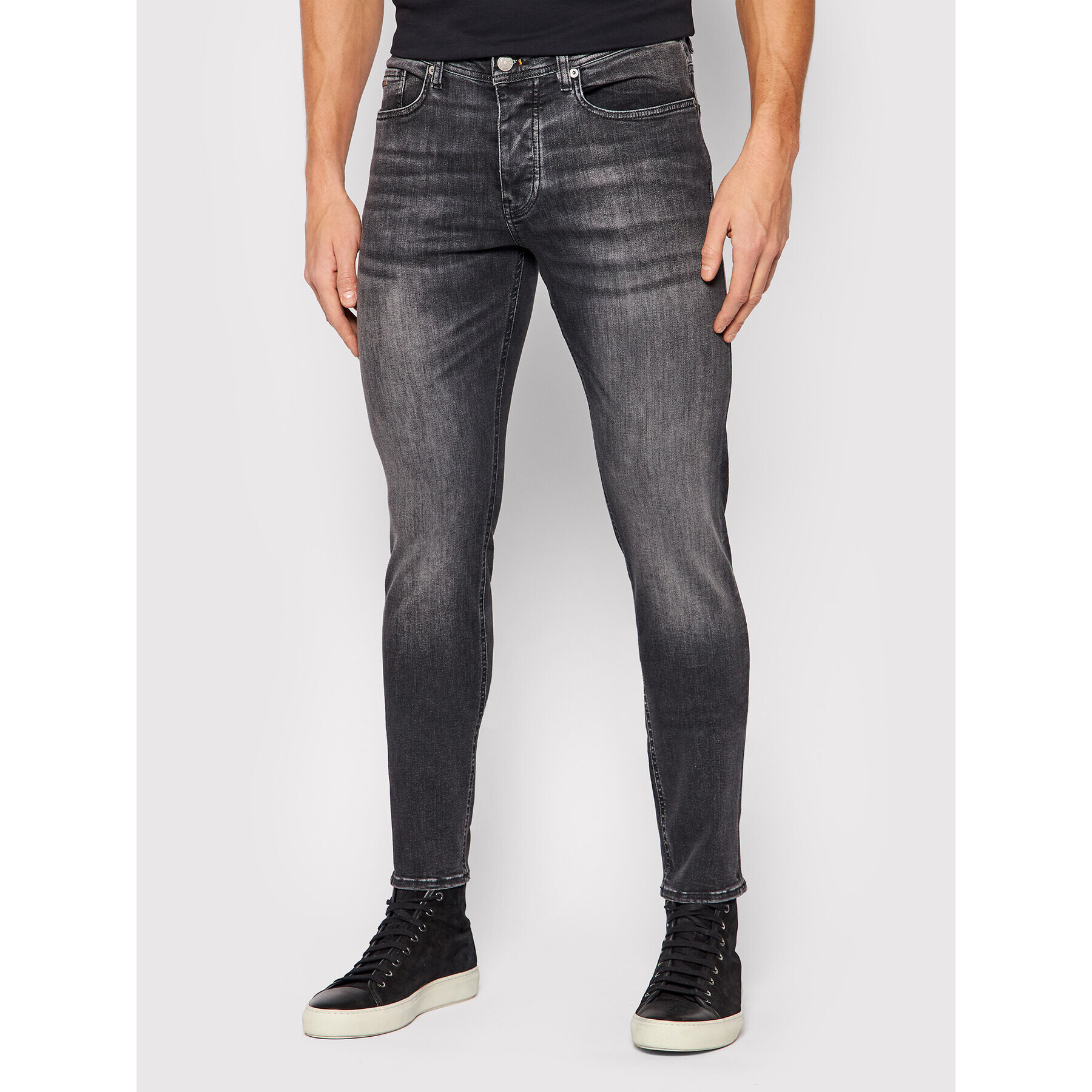 Boss Jeans hlače Taber BC-SP-1 Spraw 50463417 Siva Tapered Fit - Pepit.si