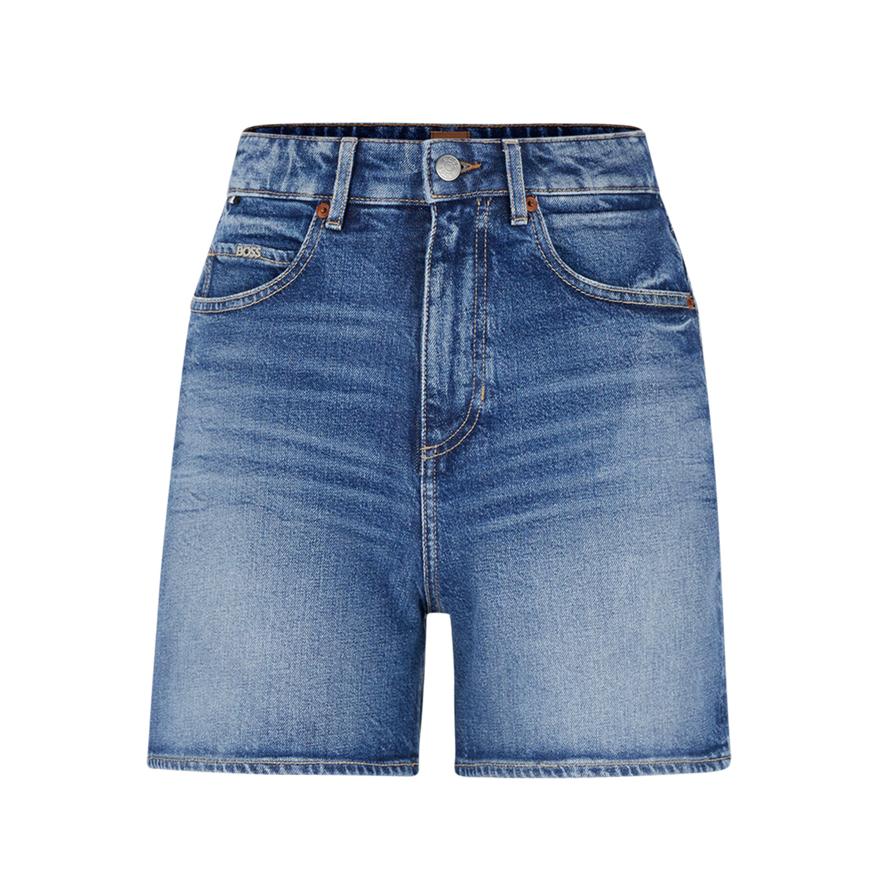 Boss Jeans kratke hlače 50490935 Mornarsko modra Regular Fit - Pepit.si