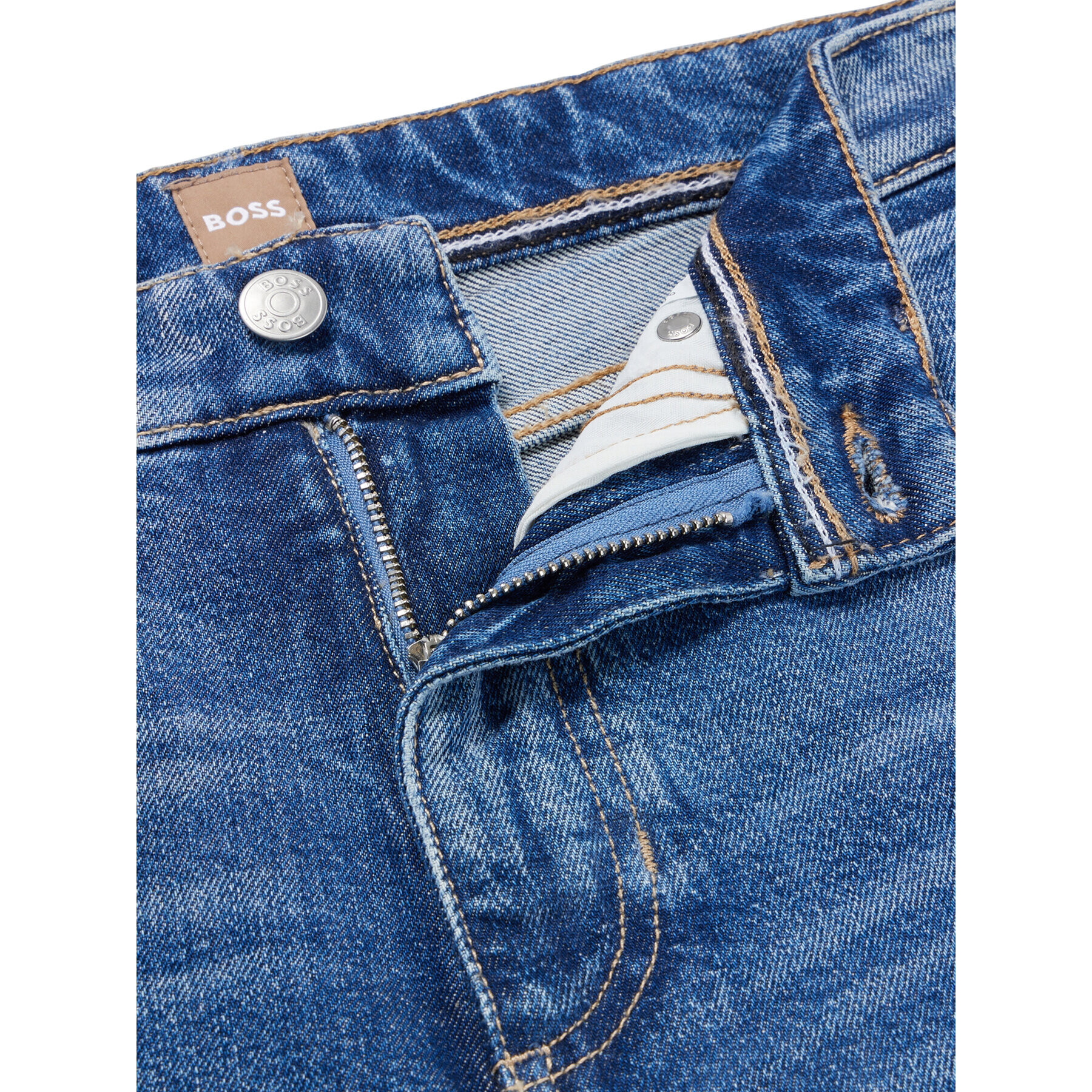 Boss Jeans kratke hlače 50490935 Mornarsko modra Regular Fit - Pepit.si