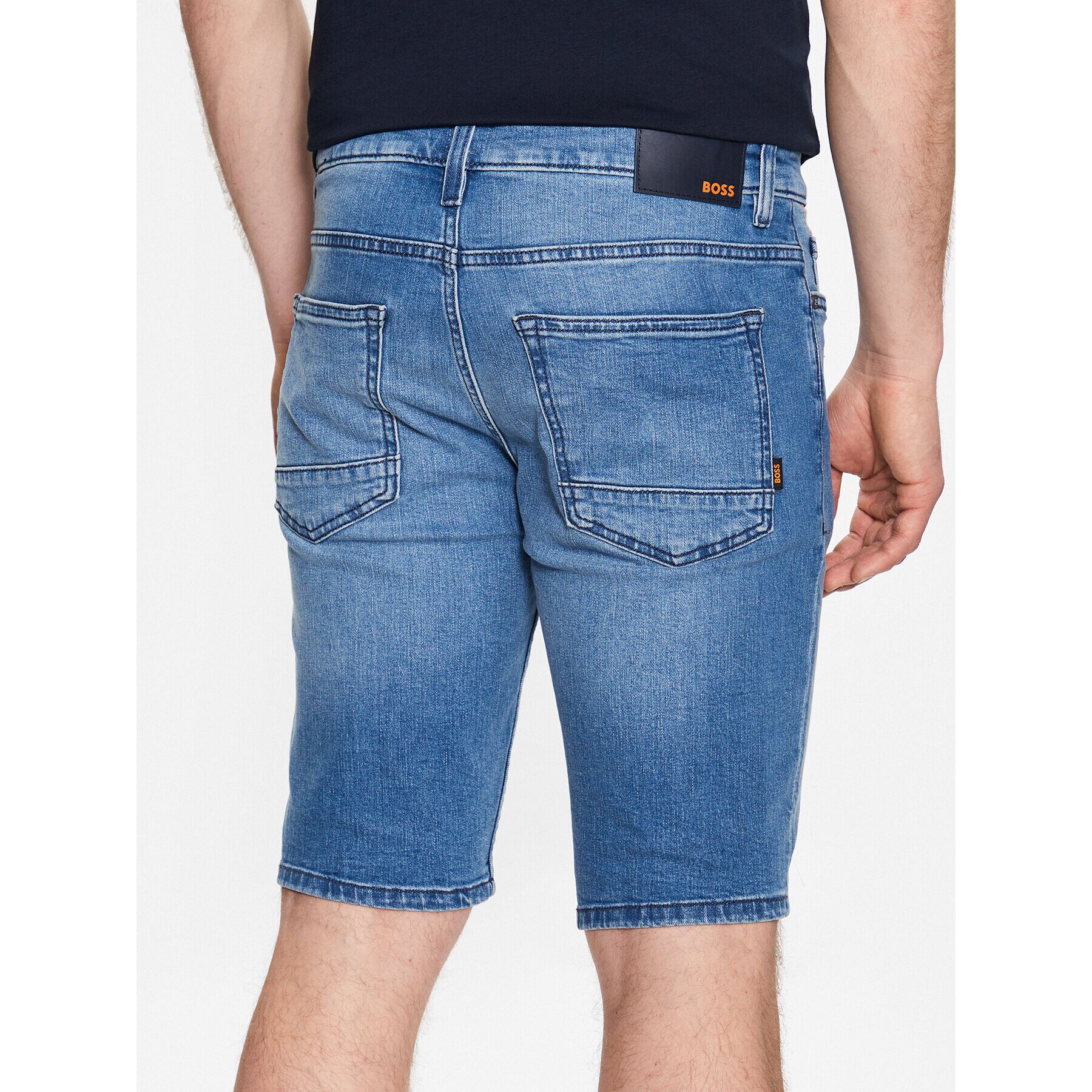 Boss Jeans kratke hlače Delaware 50488609 Modra Slim Fit - Pepit.si