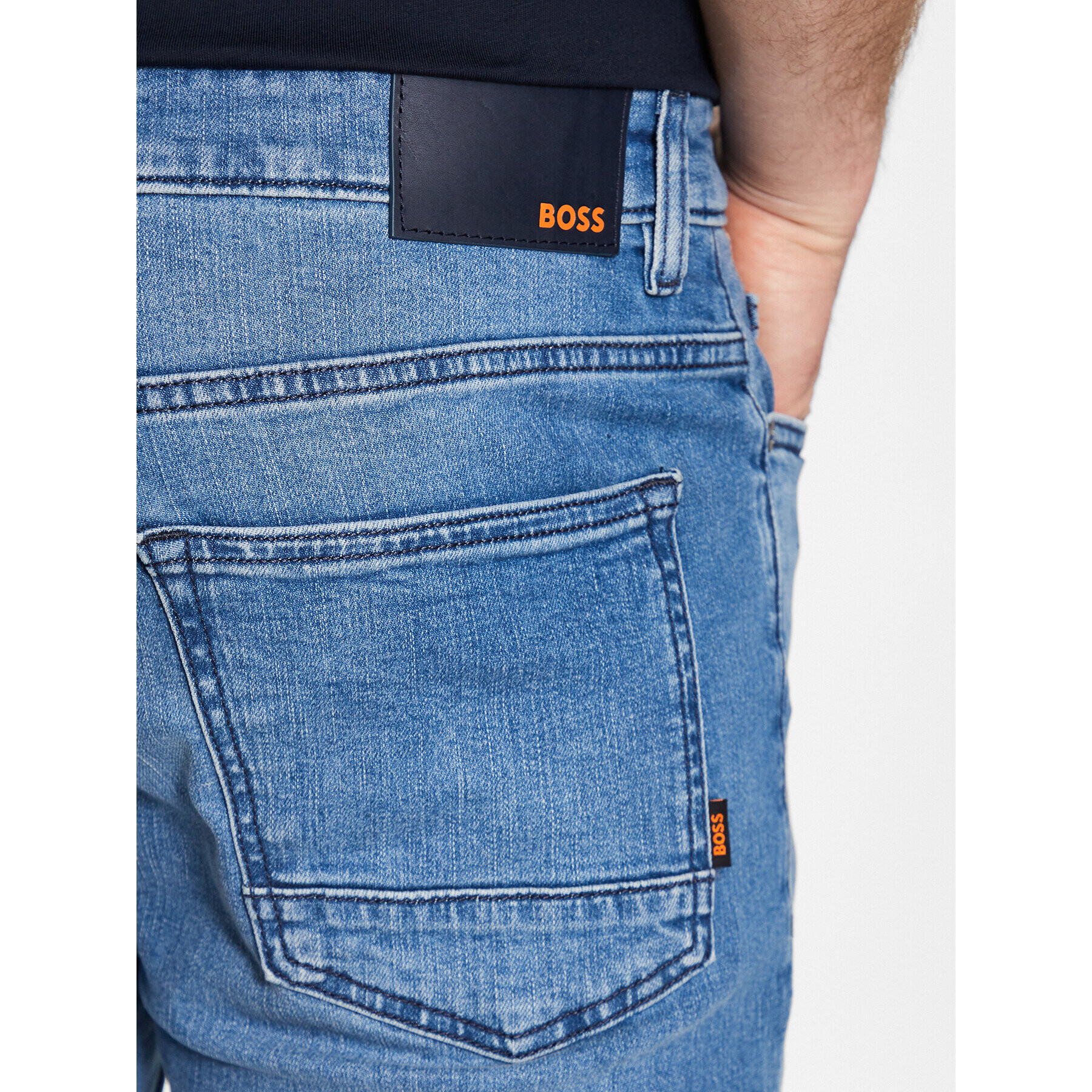 Boss Jeans kratke hlače Delaware 50488609 Modra Slim Fit - Pepit.si